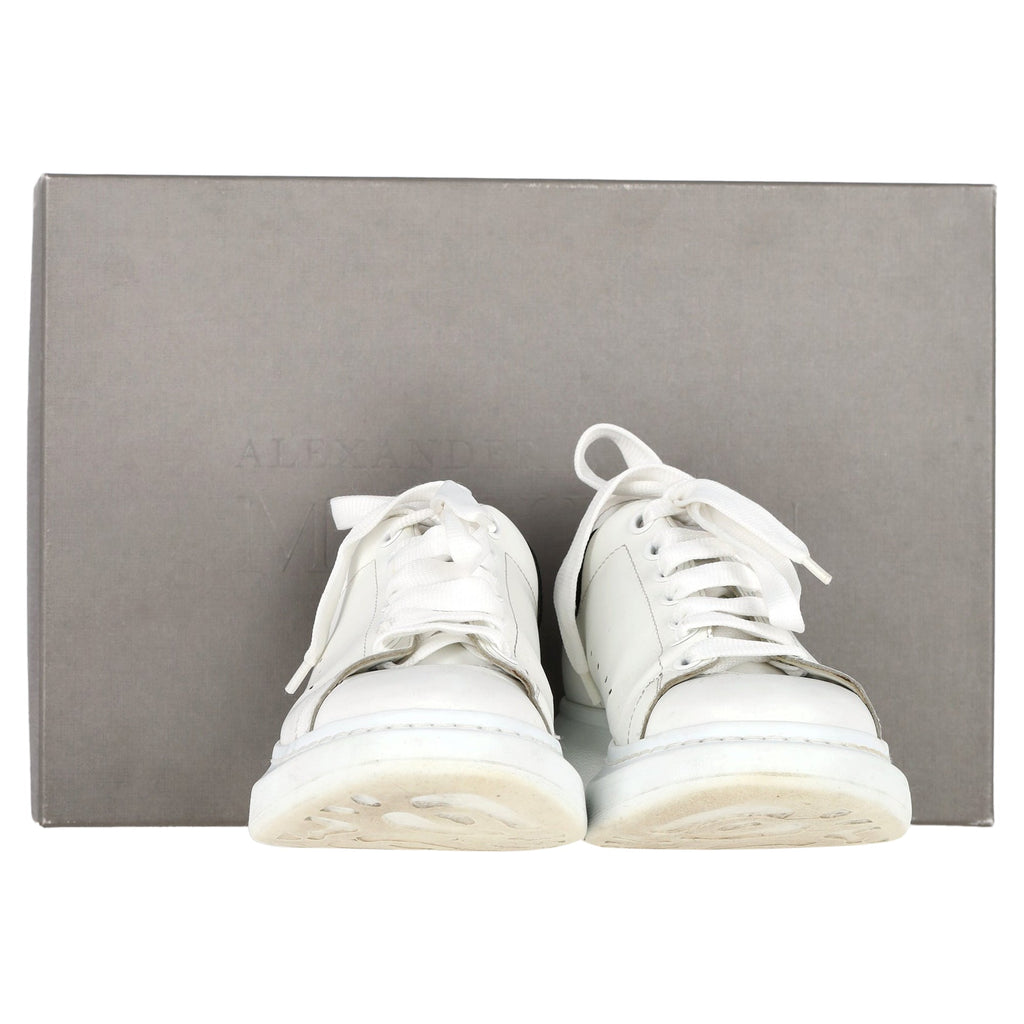 Alexander McQueen Oversized Sneakers in White Leather