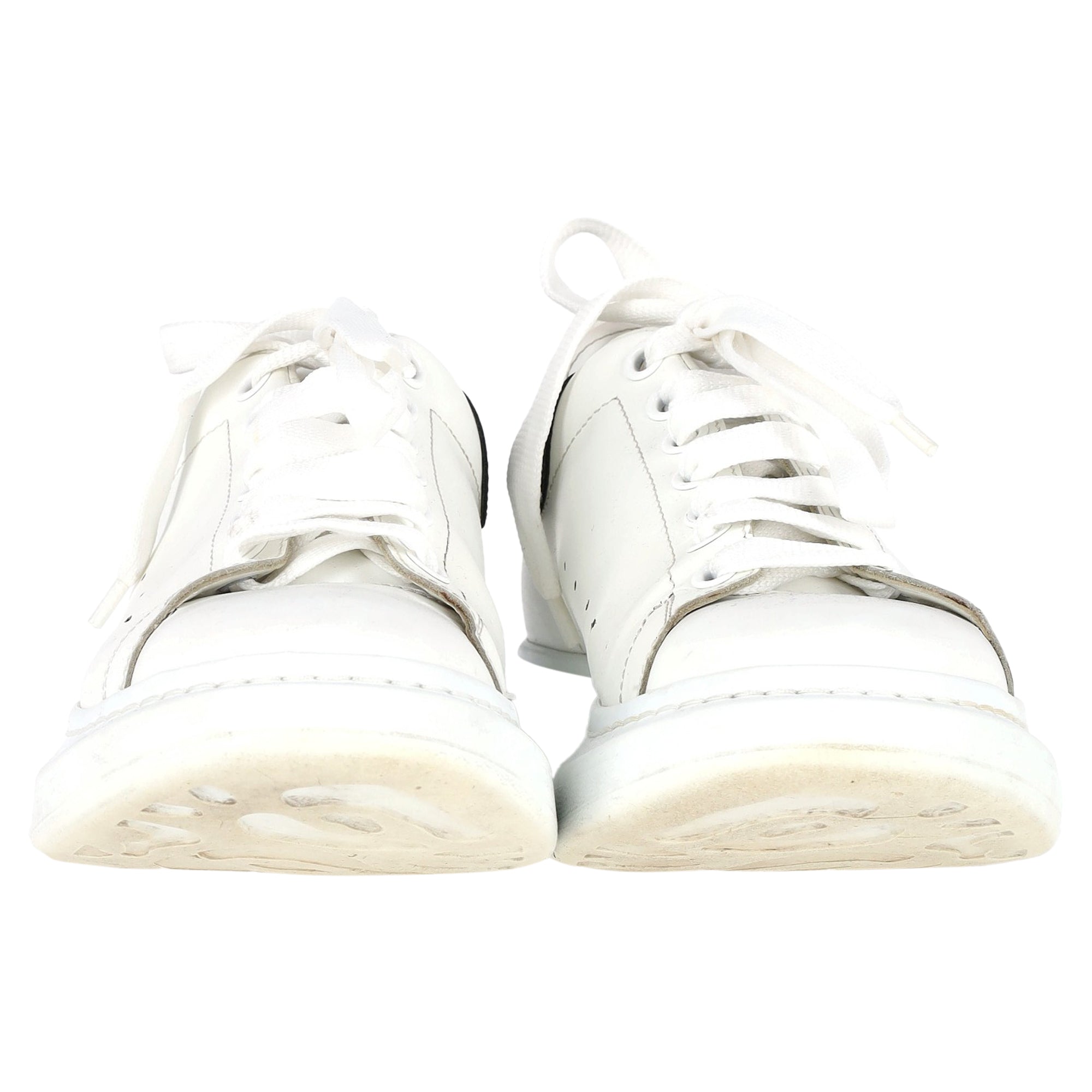 Alexander McQueen Oversized Sneakers in White Leather