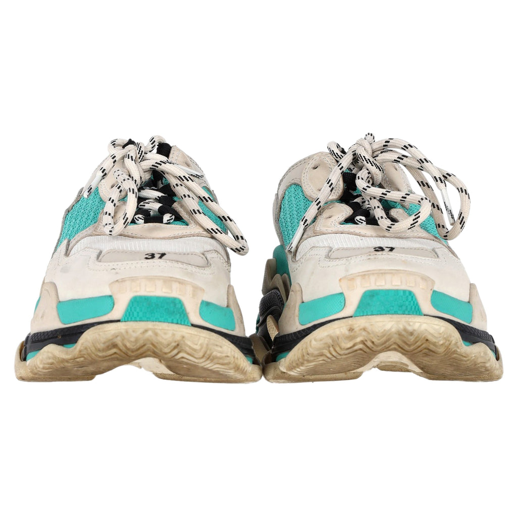 Women's Balenciaga Triple S Sneakers in Turquoise Polyester