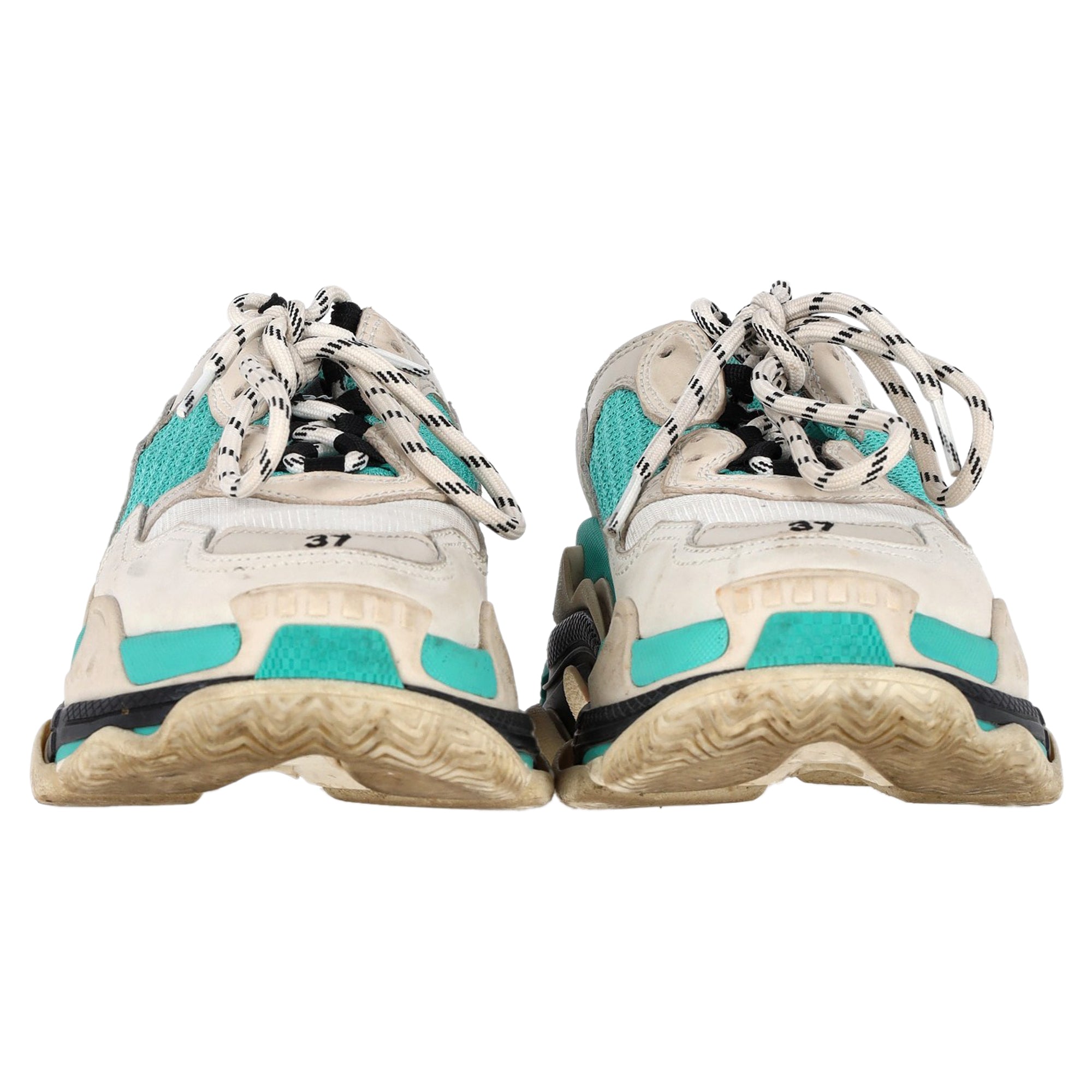 Women's Balenciaga Triple S Sneakers in Turquoise Polyester