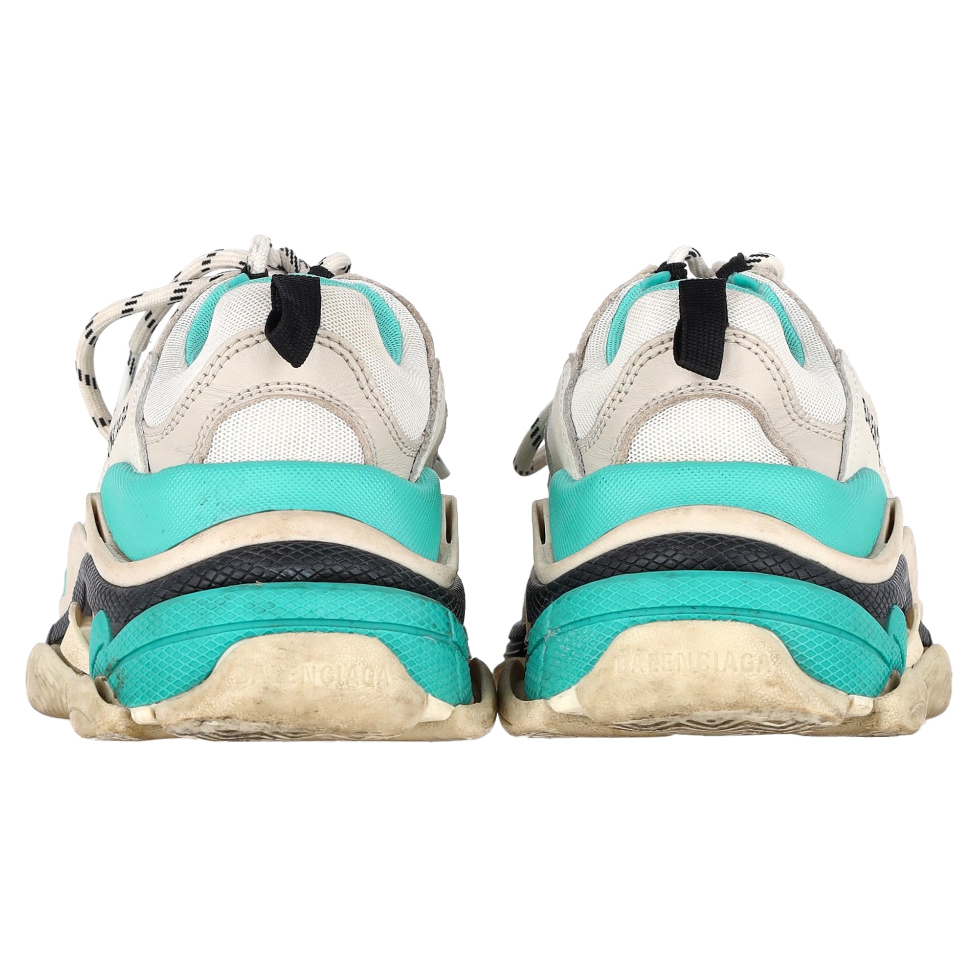 Women's Balenciaga Triple S Sneakers in Turquoise Polyester