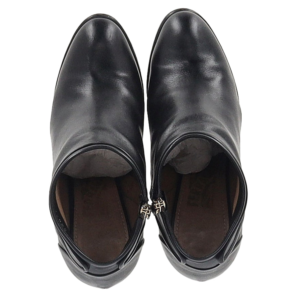 Salvatore Ferragamo Zipped High-Heeled Ankle Boots in Black Leather