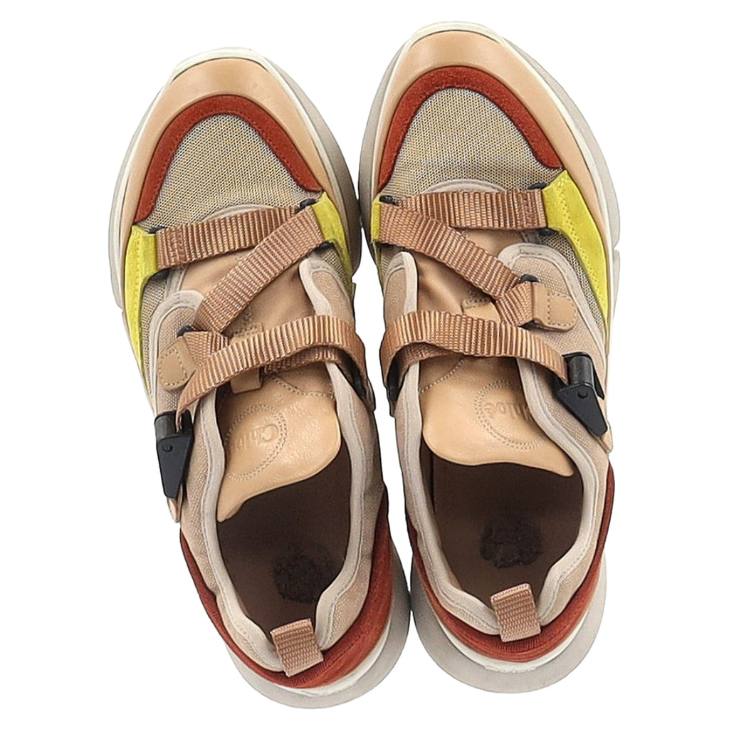 Chloé Sonnie Low-Top Sneakers in Multicolor Leather and Mesh