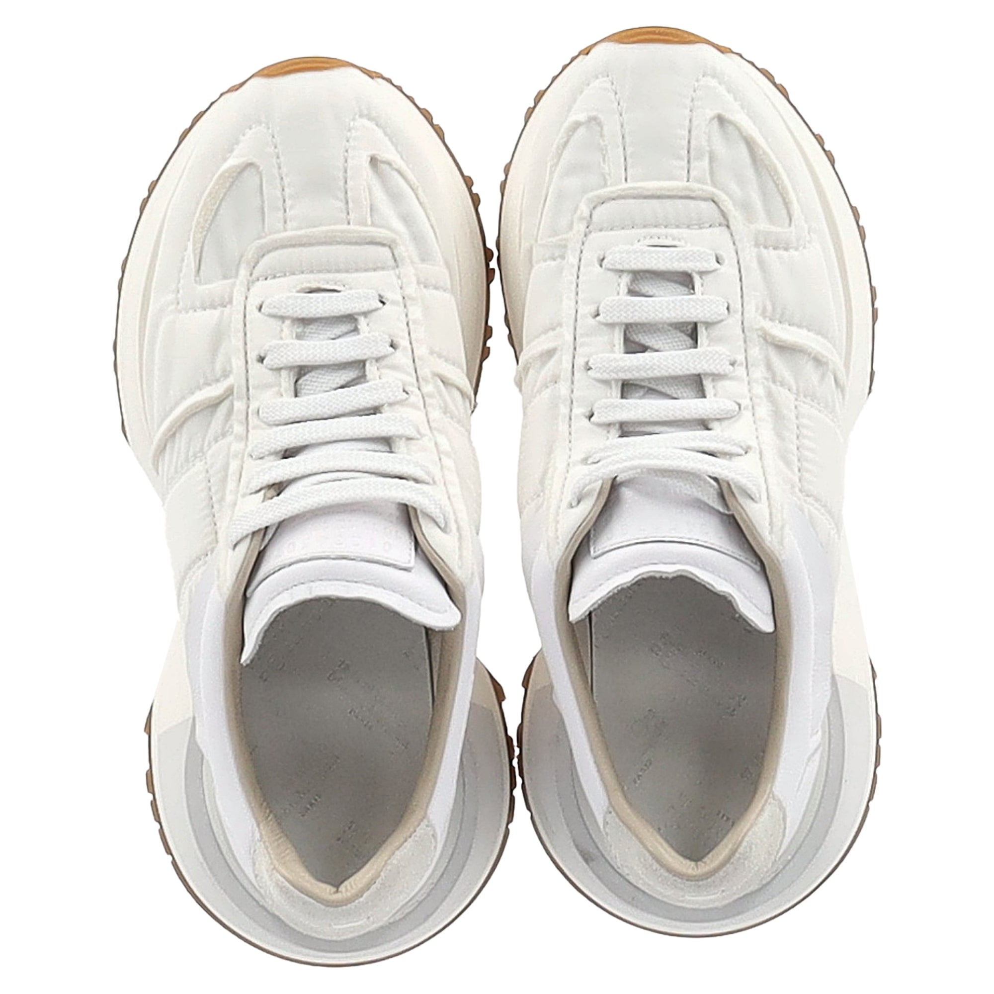 Maison Margiela 50-50 Low-Top Sneakers in White Leather