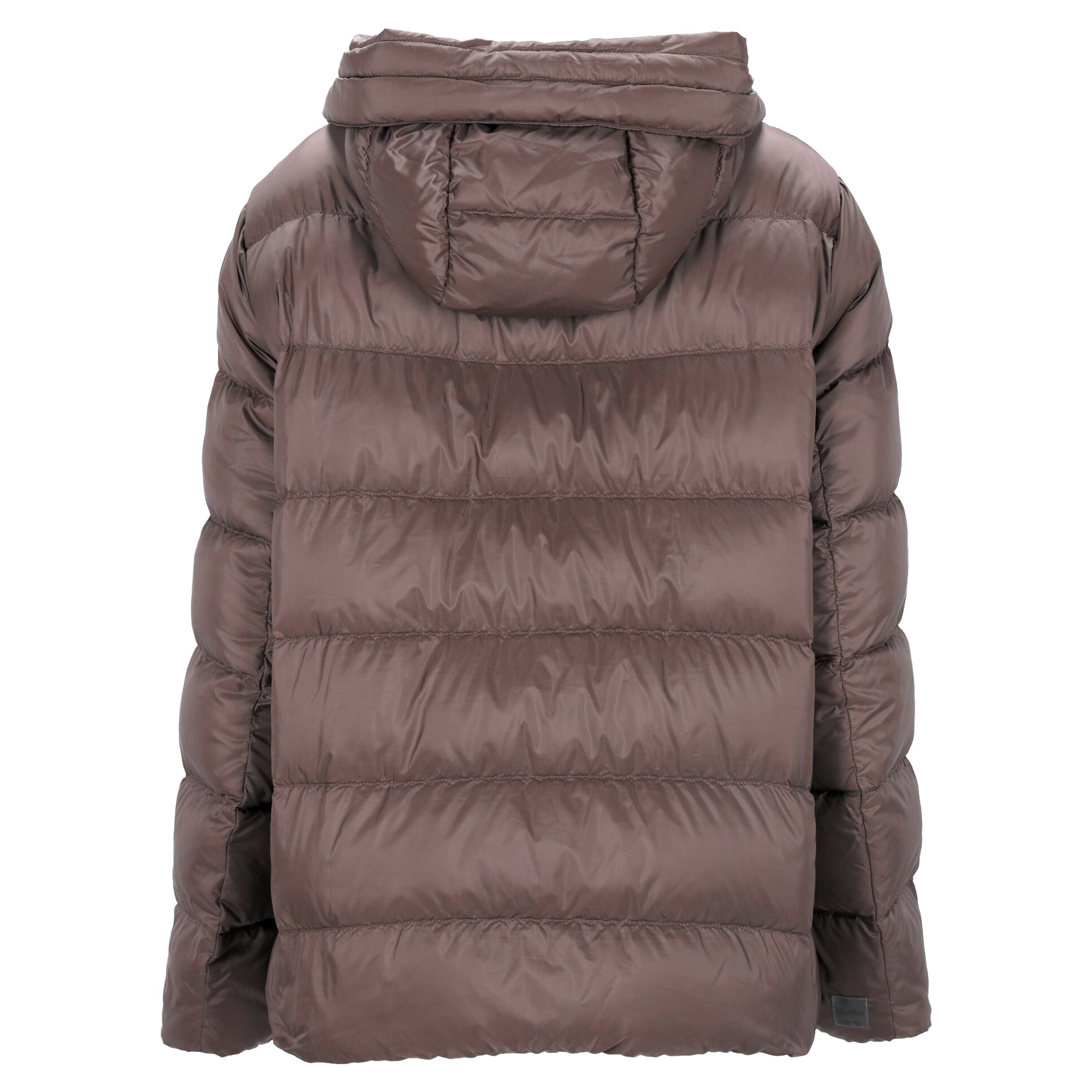 Max Mara The Cube Quilted with Hood Down Jacket in Brown Polyester