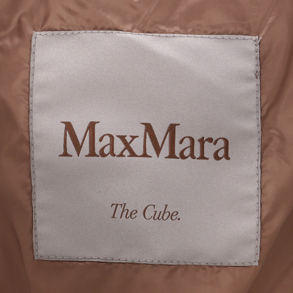 Max Mara The Cube Quilted with Hood Down Jacket in Brown Polyester