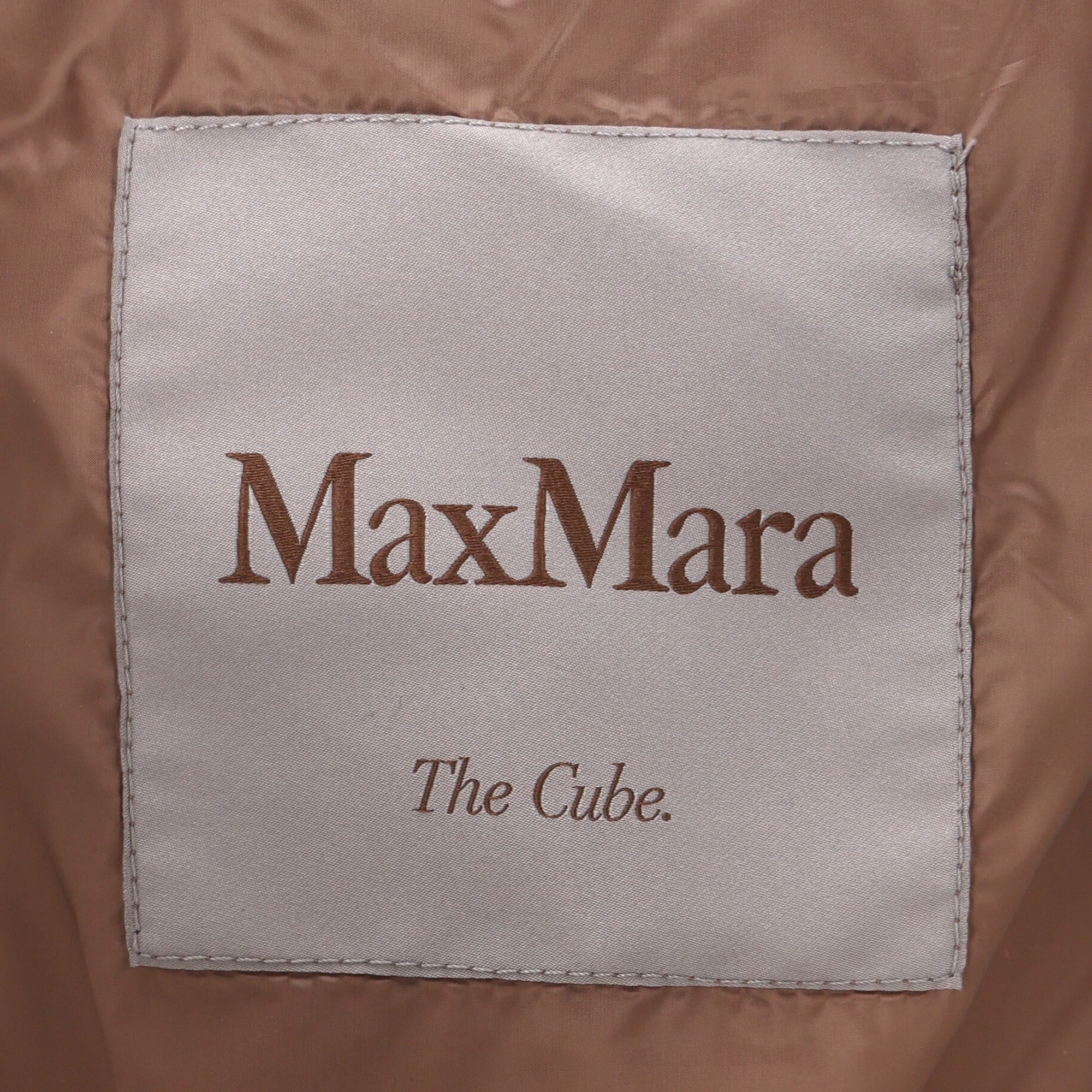 Max Mara The Cube Quilted with Hood Down Jacket in Brown Polyester