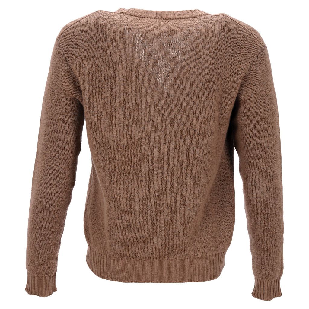 Prada Button-Down V-Neck igan in Brown Cashmere