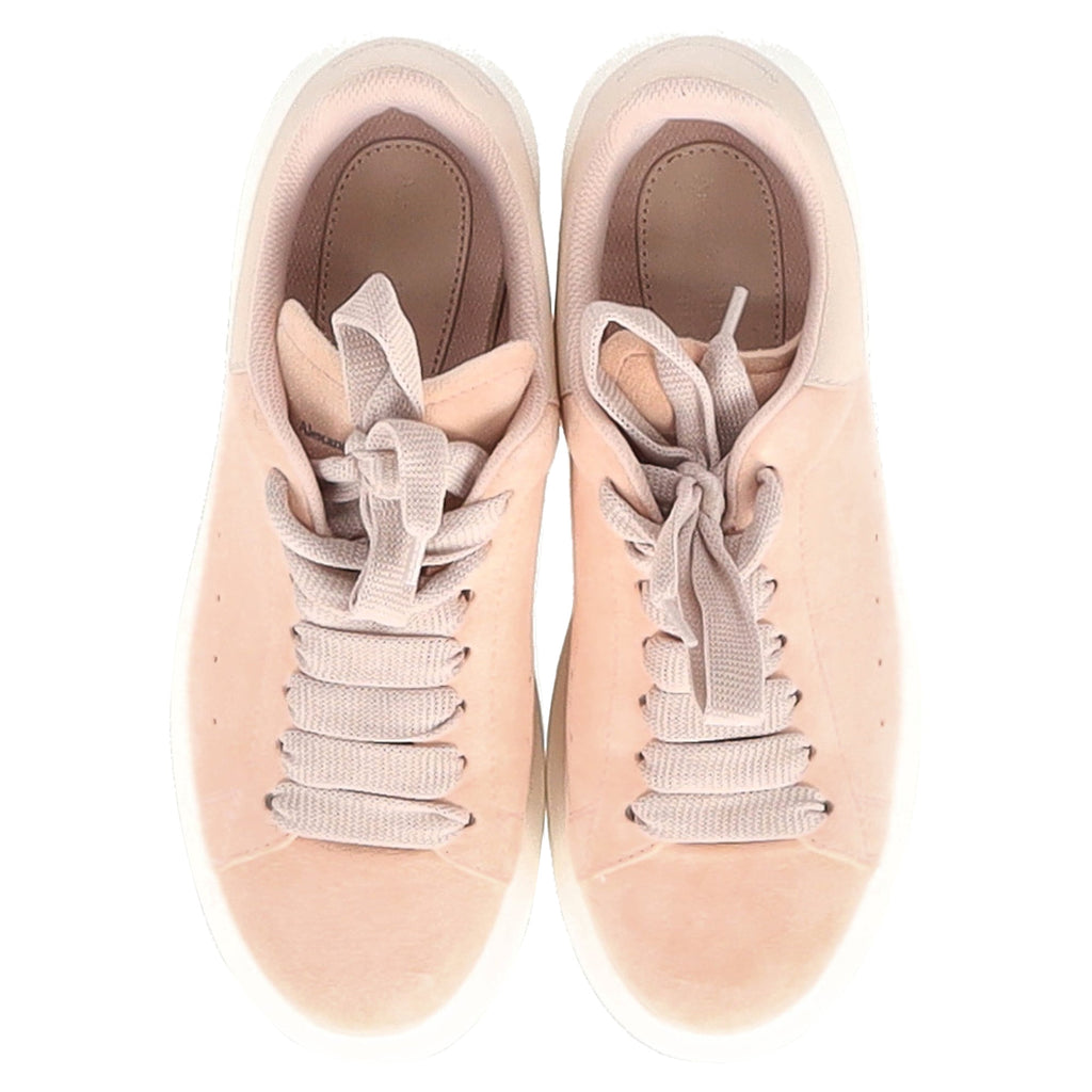 Women's Alexander McQueen Oversized Sneakers in Pink Suede