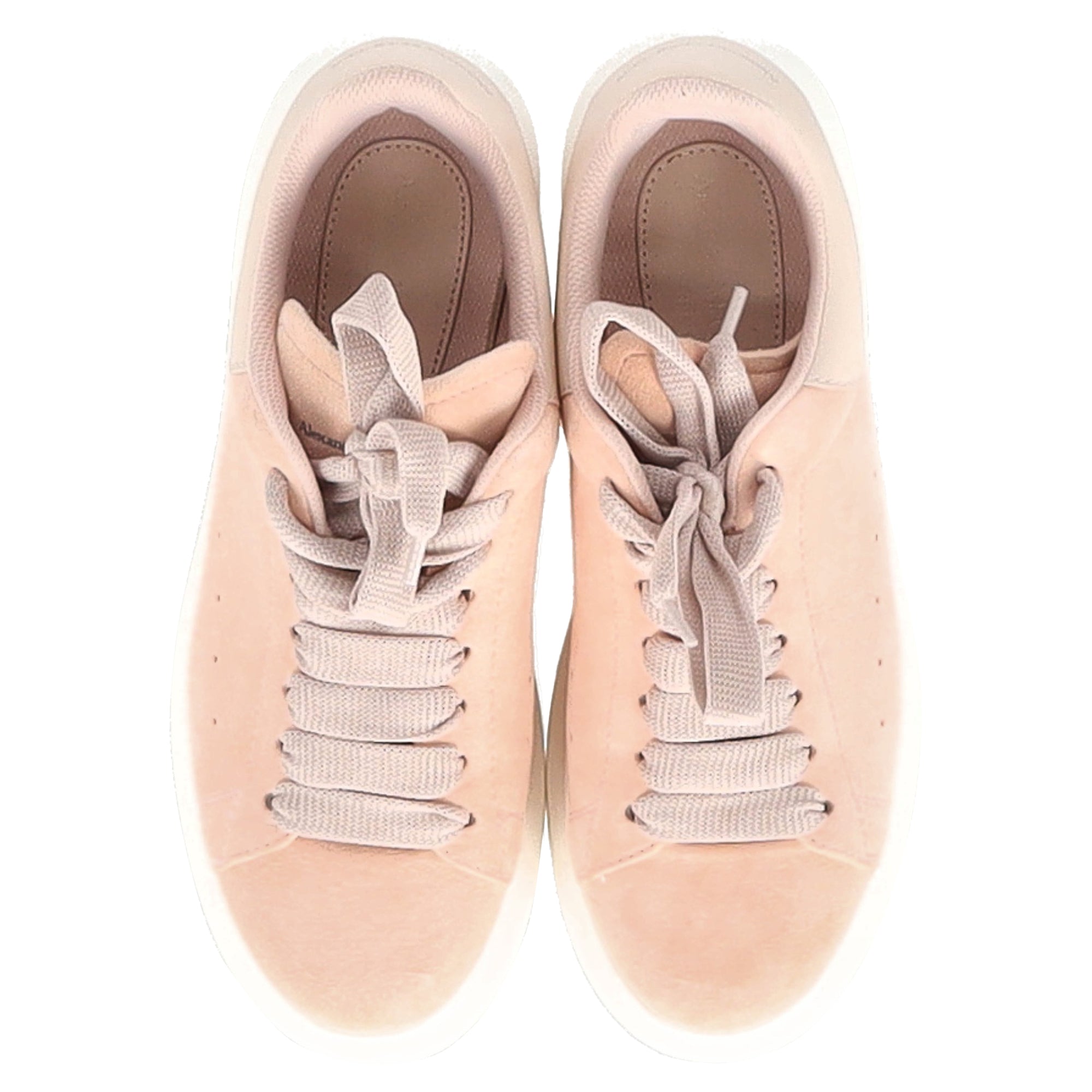 Women's Alexander McQueen Oversized Sneakers in Pink Suede