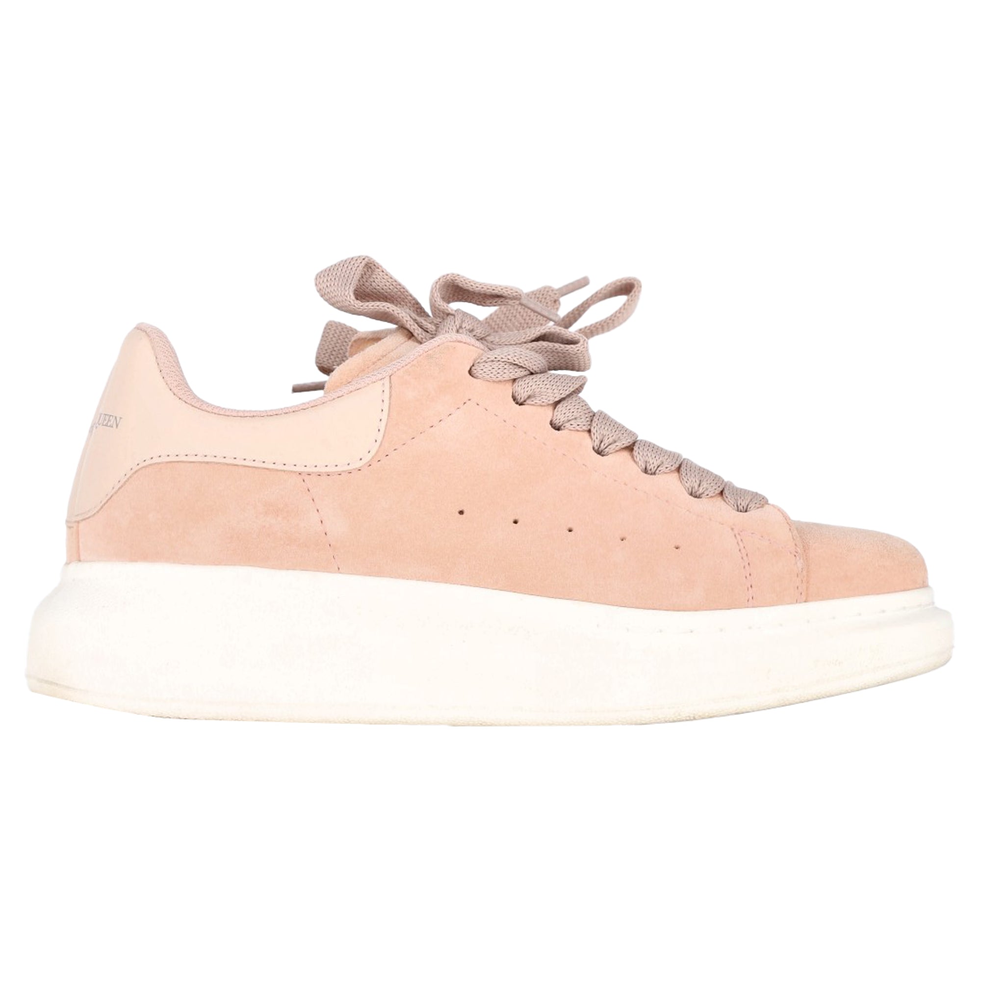 Women's Alexander McQueen Oversized Sneakers in Pink Suede