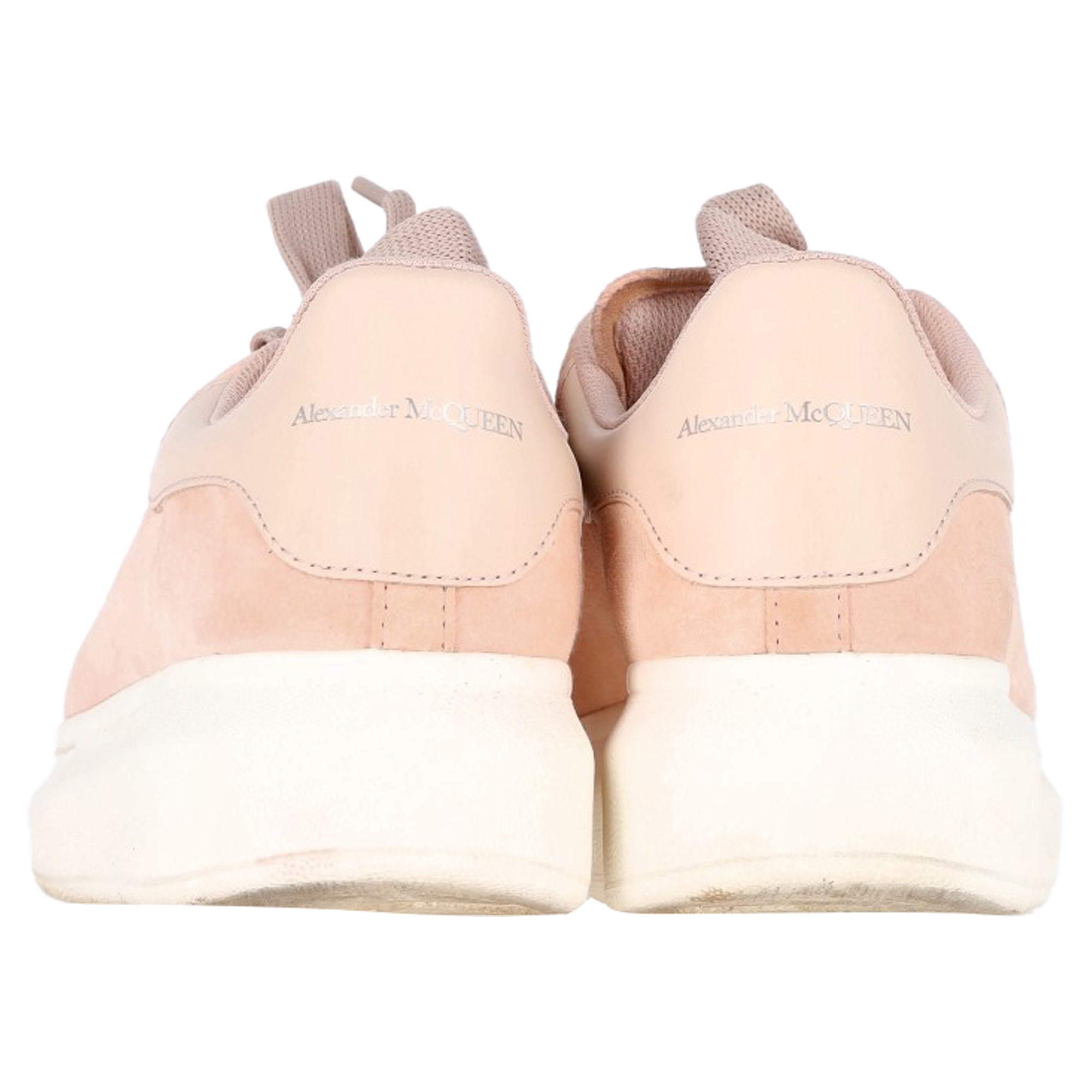 Women's Alexander McQueen Oversized Sneakers in Pink Suede