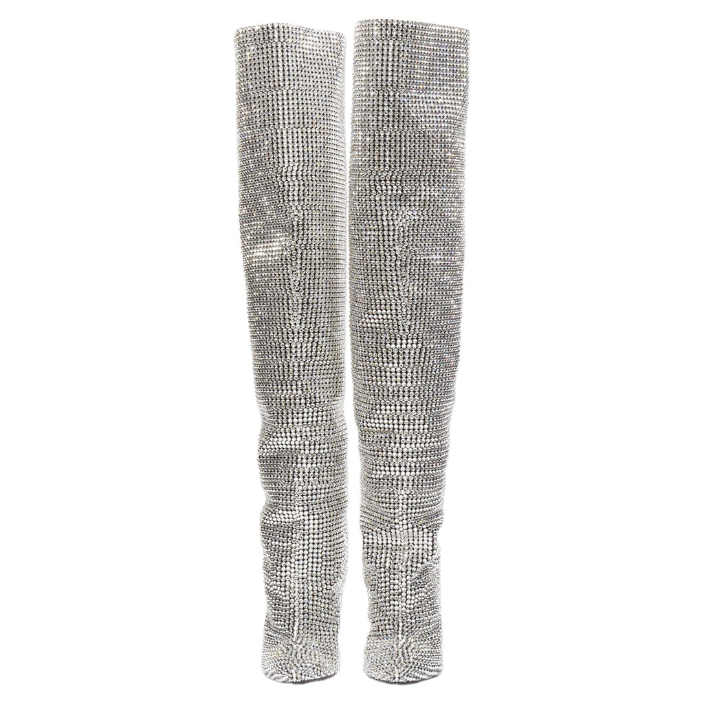 Women's Saint Laurent Niki Swarovski crystal encrted boot