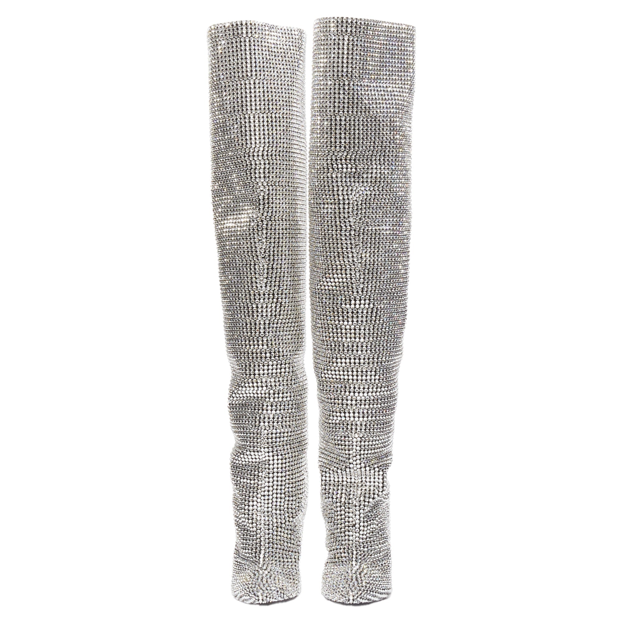 Women's Saint Laurent Niki Swarovski crystal encrted boot