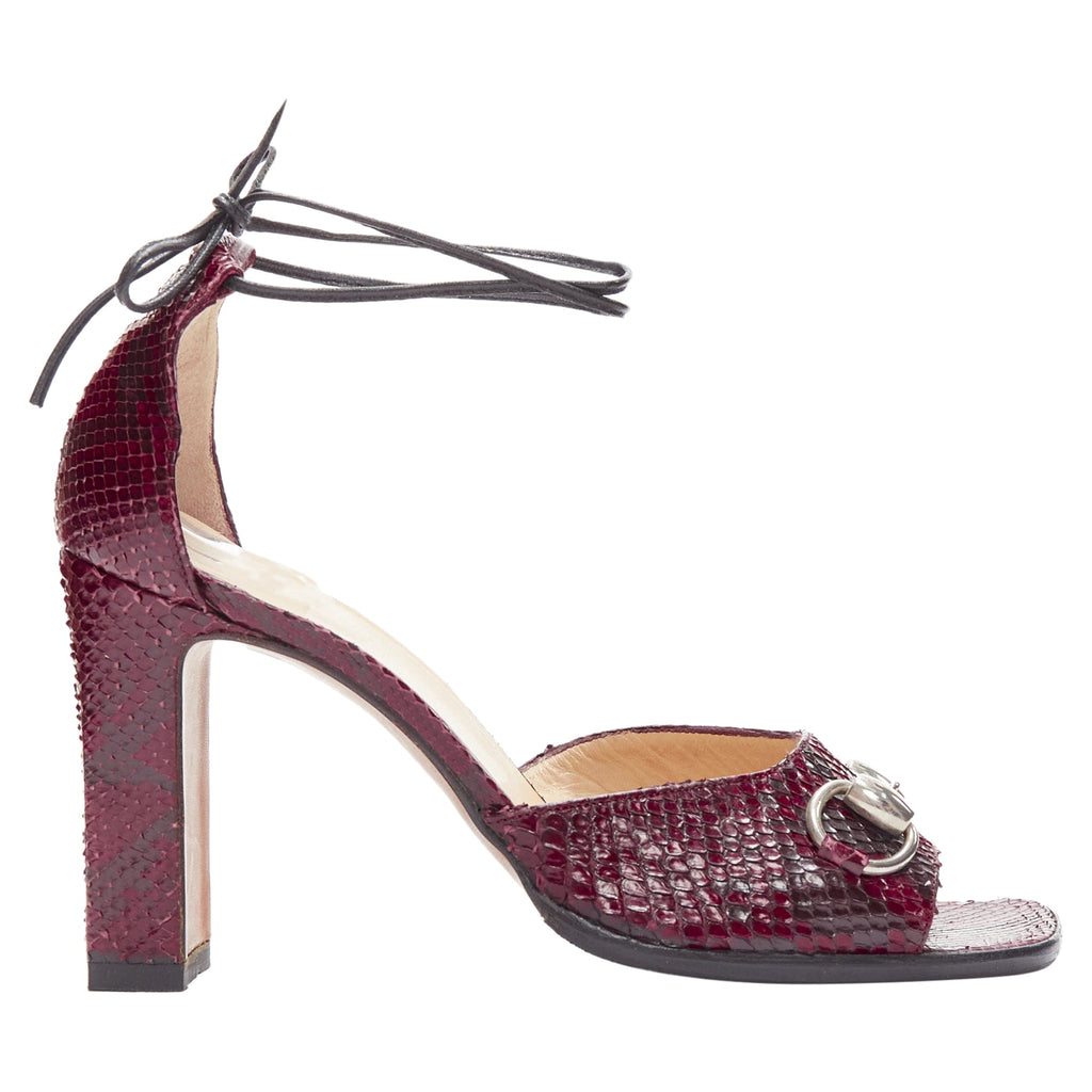 Women's Gucci Tom Ford scaled leather silver Horsebheels