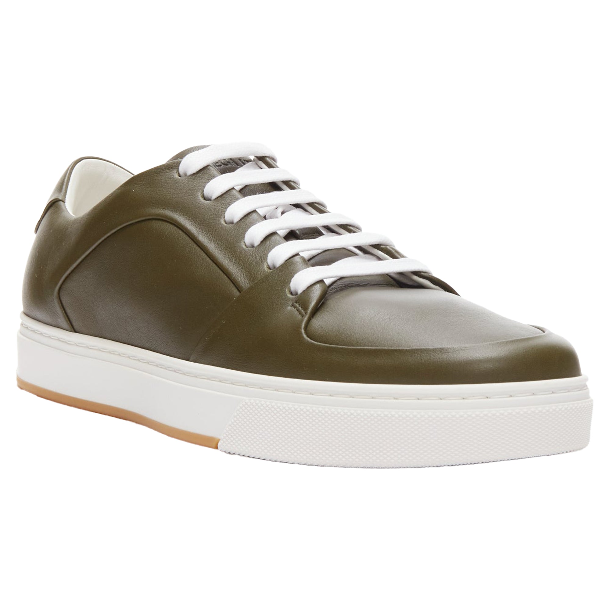 Men's Bottega Veneta Speedster khaki calf leather low top sneakers