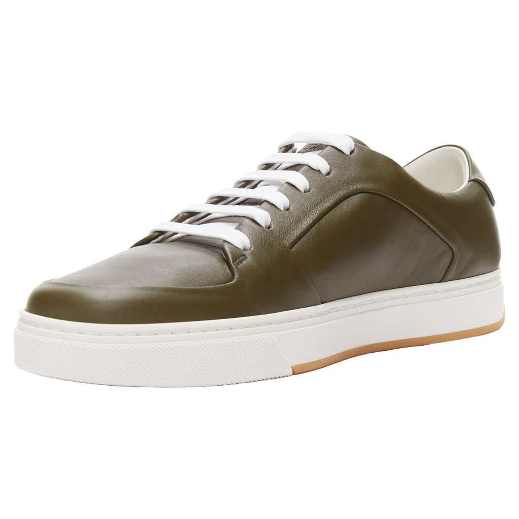 Men's Bottega Veneta Speedster khaki calf leather low top sneakers