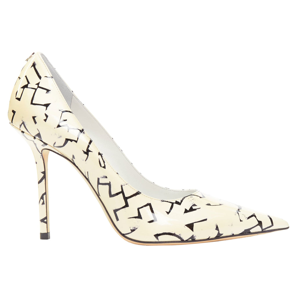 Women's Jimmy Choo Poggy graphics pearl leather pumps