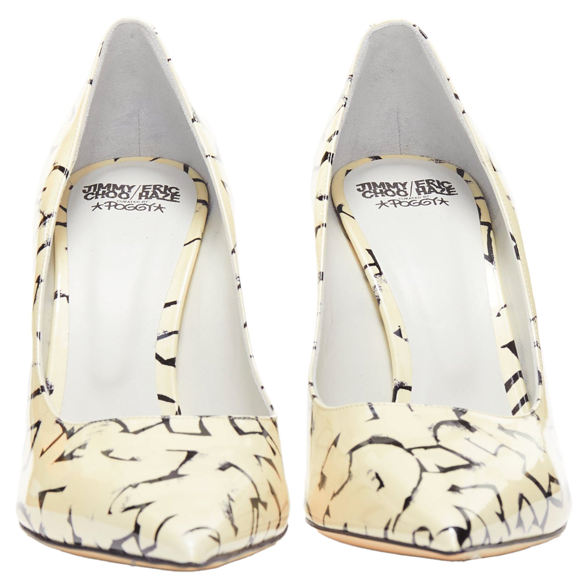 Women's Jimmy Choo Poggy graphics pearl leather pumps