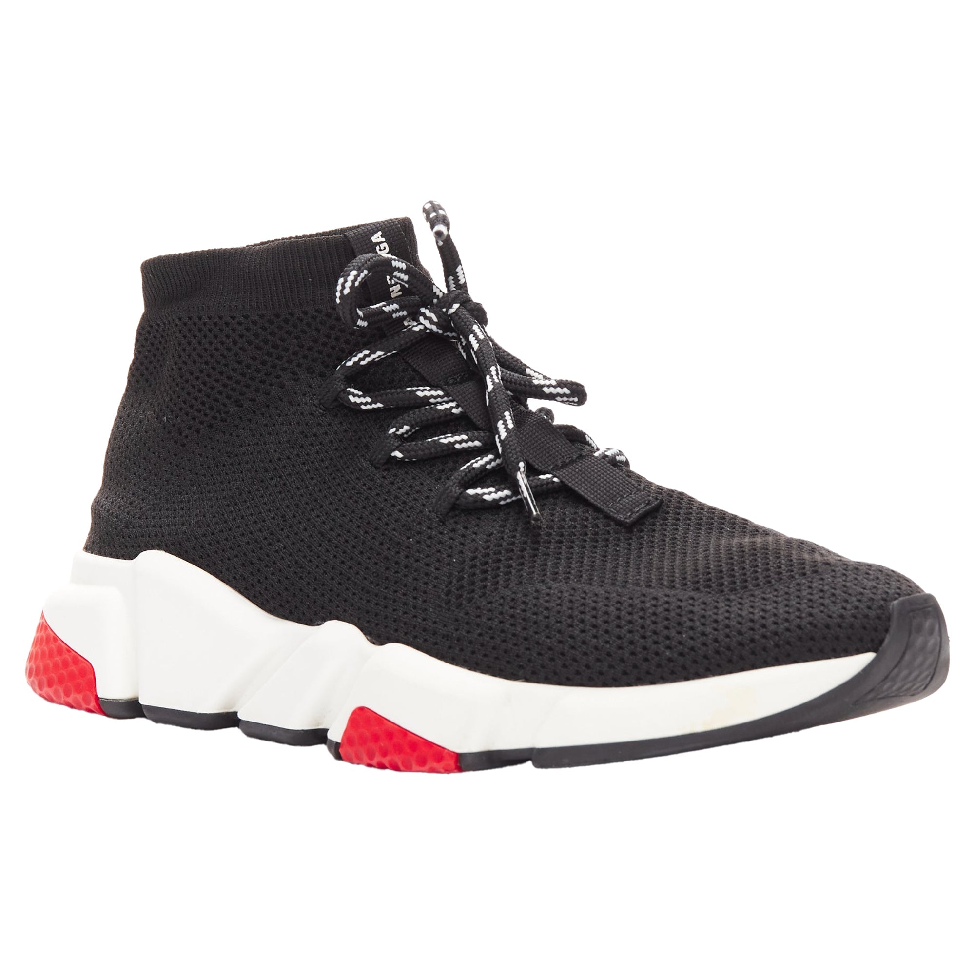 Men's Balenciaga speed logo laced sock sneakers