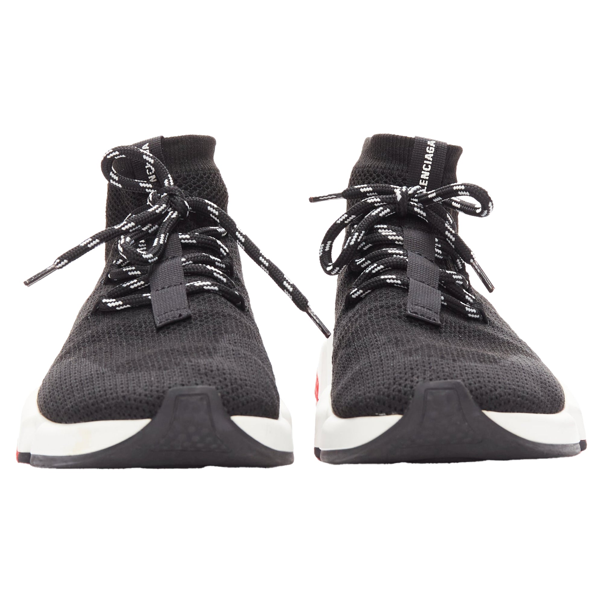 Men's Balenciaga speed logo laced sock sneakers