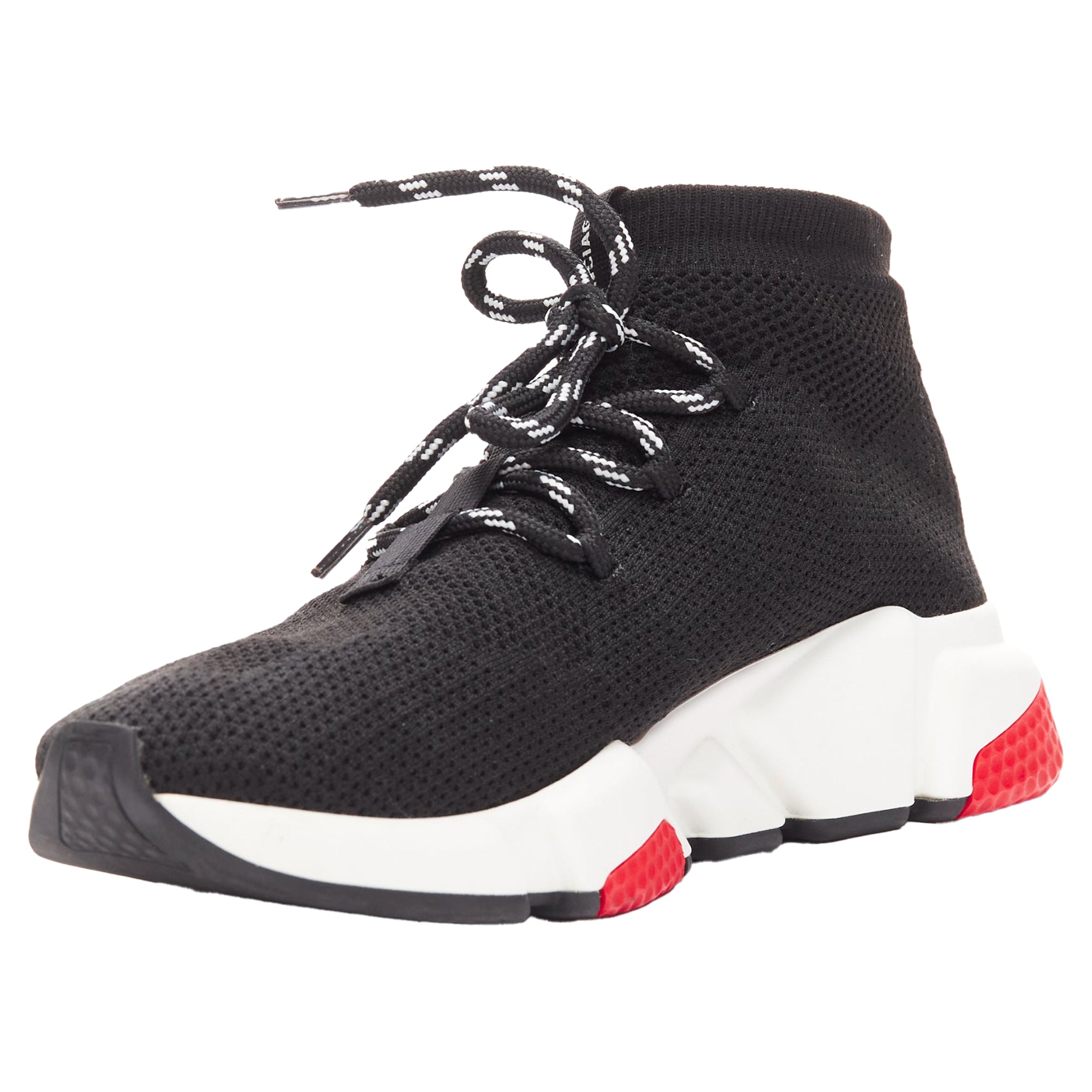 Men's Balenciaga speed logo laced sock sneakers