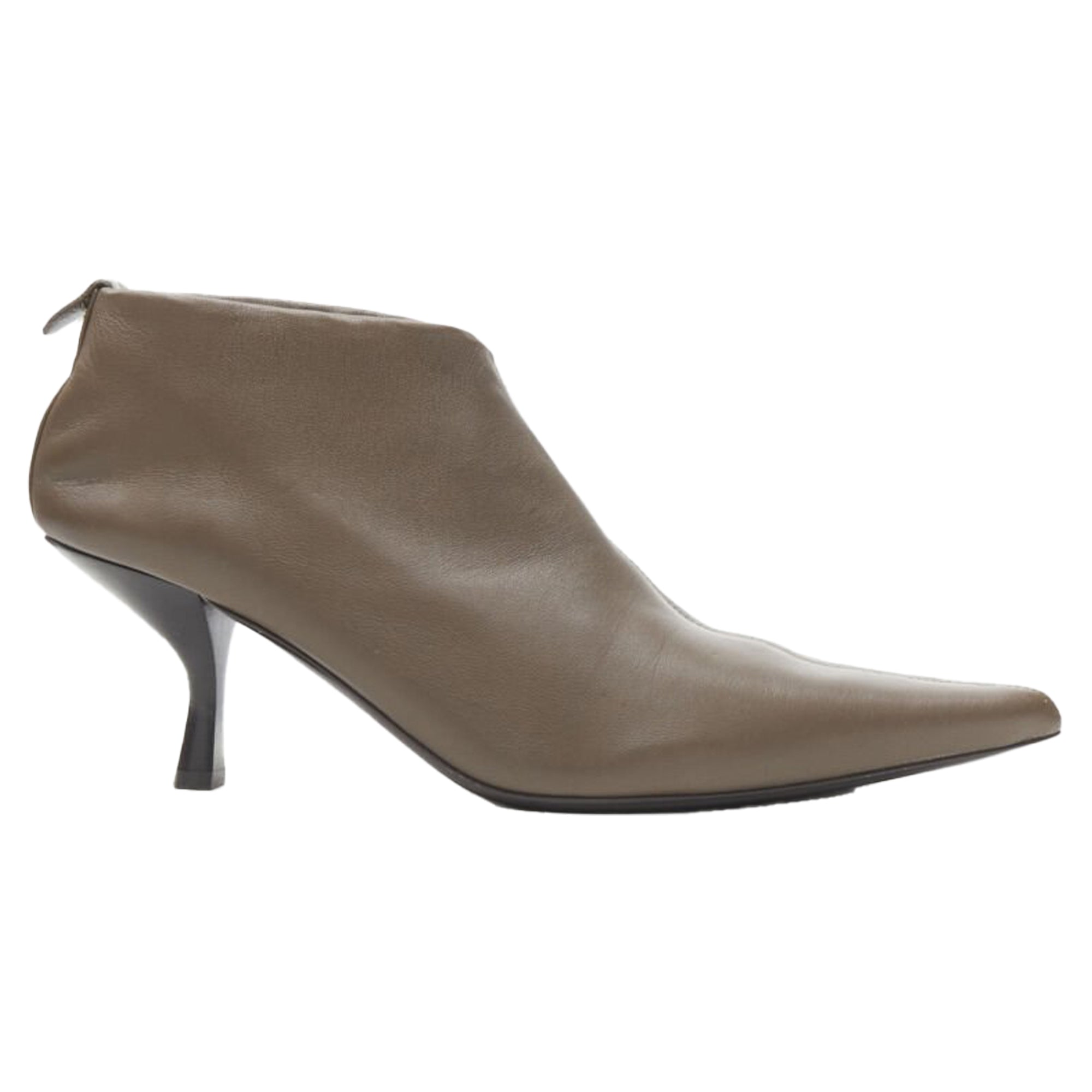 Women's The Row Bourgeoise Stretch pointy curved heel low bootie