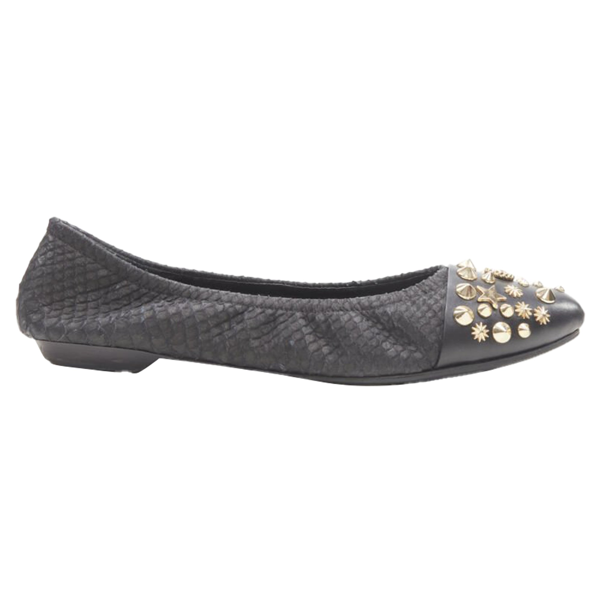 Women's Givenchy Rico Tisci star spike stud toe cap ballerina flats