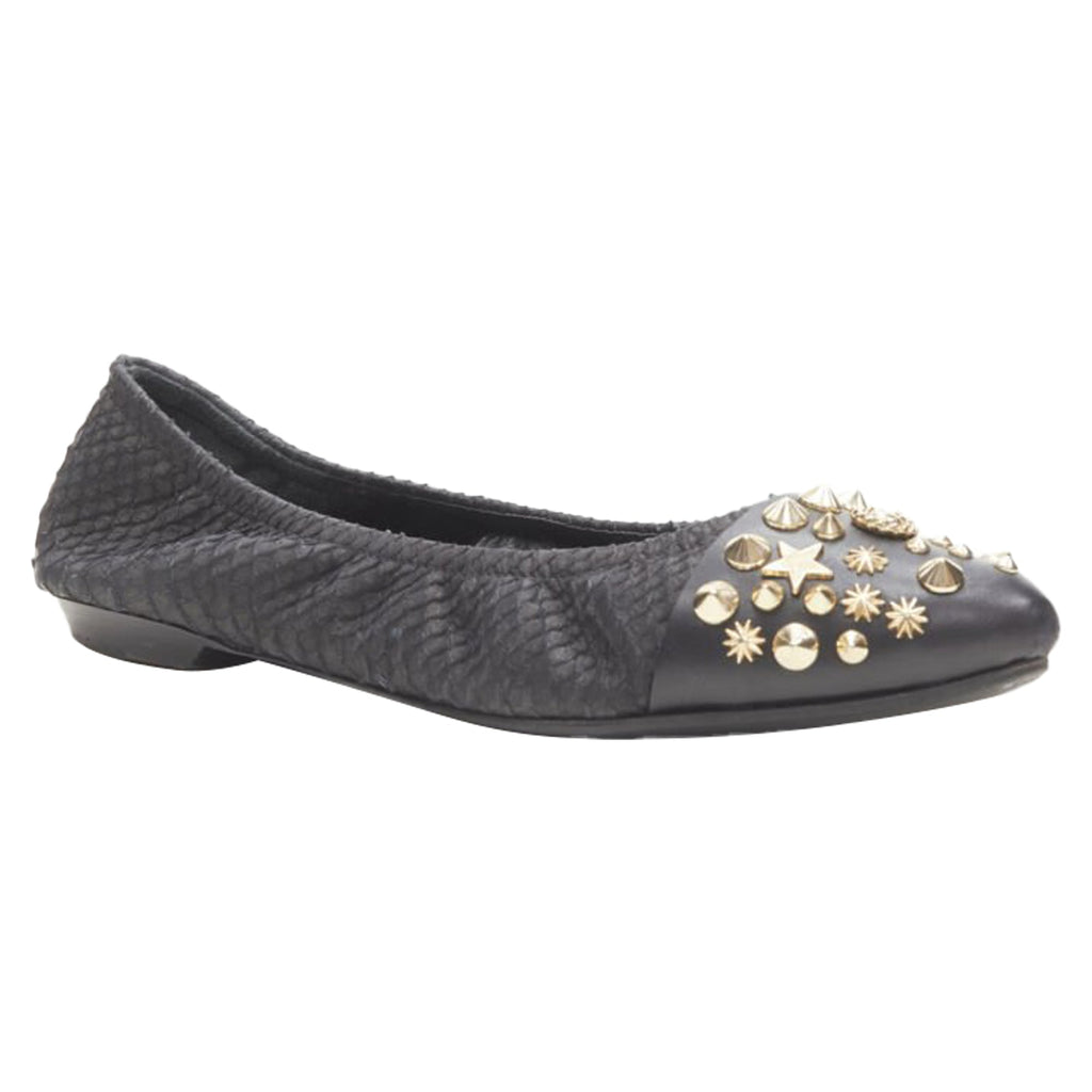 Women's Givenchy Rico Tisci star spike stud toe cap ballerina flats