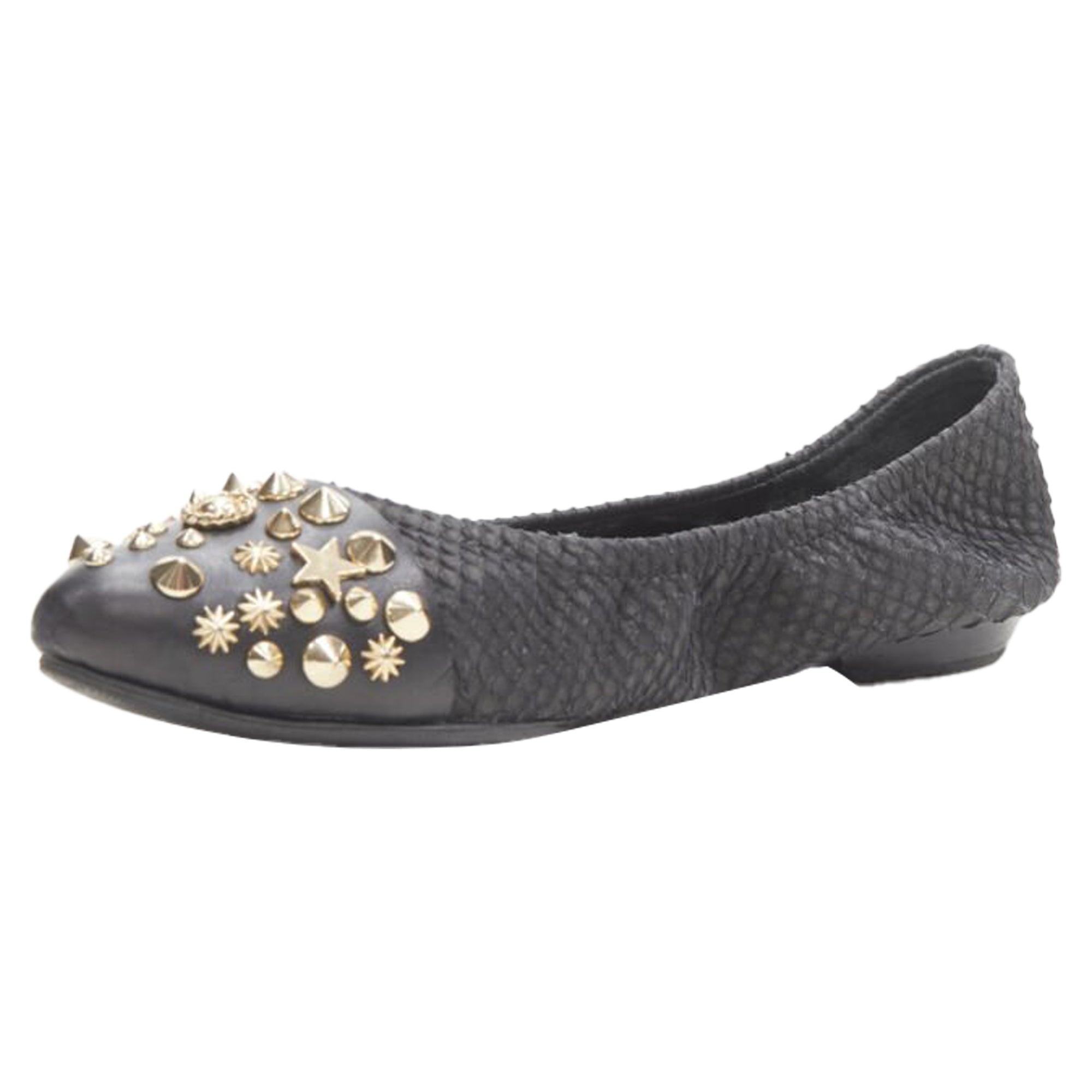 Women's Givenchy Rico Tisci star spike stud toe cap ballerina flats