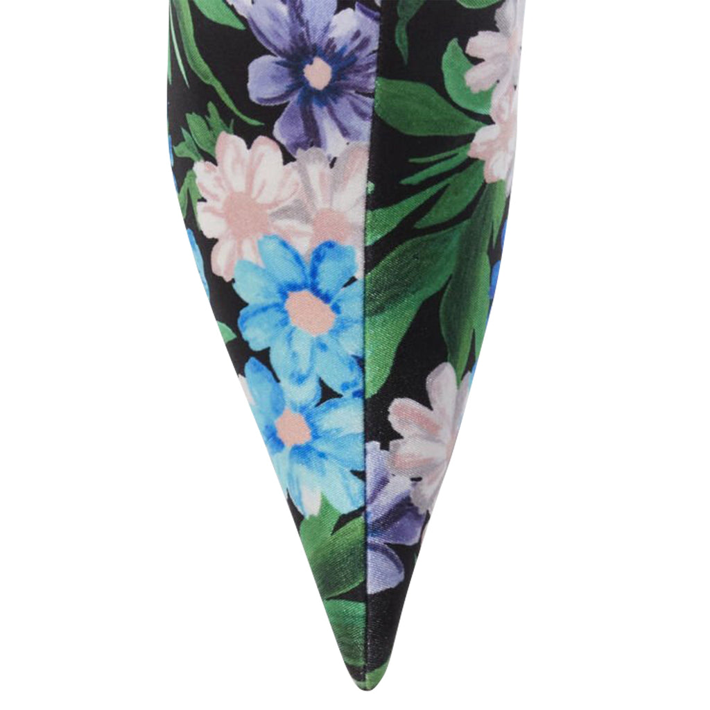Women's Balenciaga floral print spandex boots