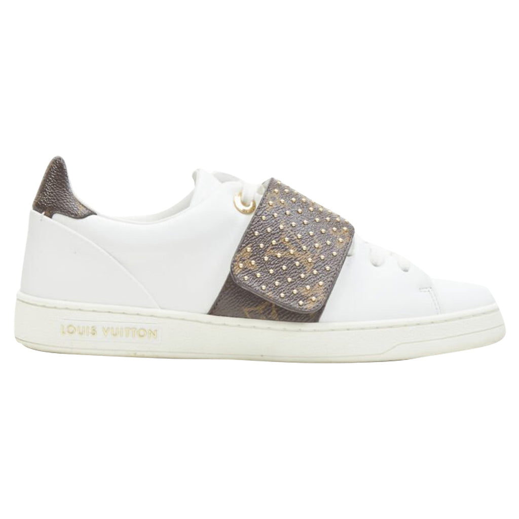 Women's Louis Vuitton Row LV monogram stud leather sneaker