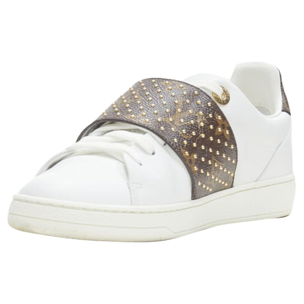 Women's Louis Vuitton Row LV monogram stud leather sneaker