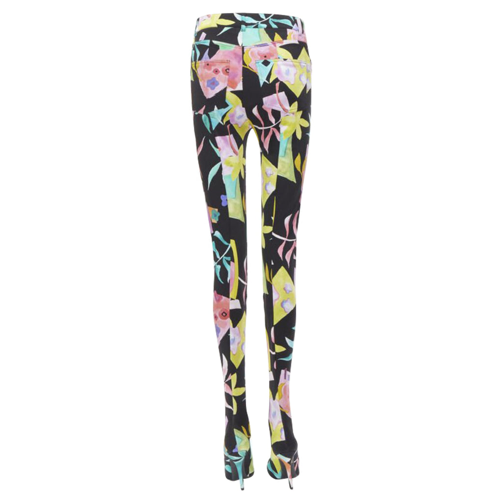 Women's Balenciaga Demna floral heel boots pants