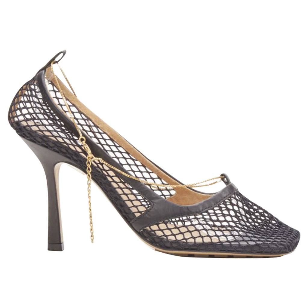 Women's Bottega Veneta Daniel Lee net mesh chain heel