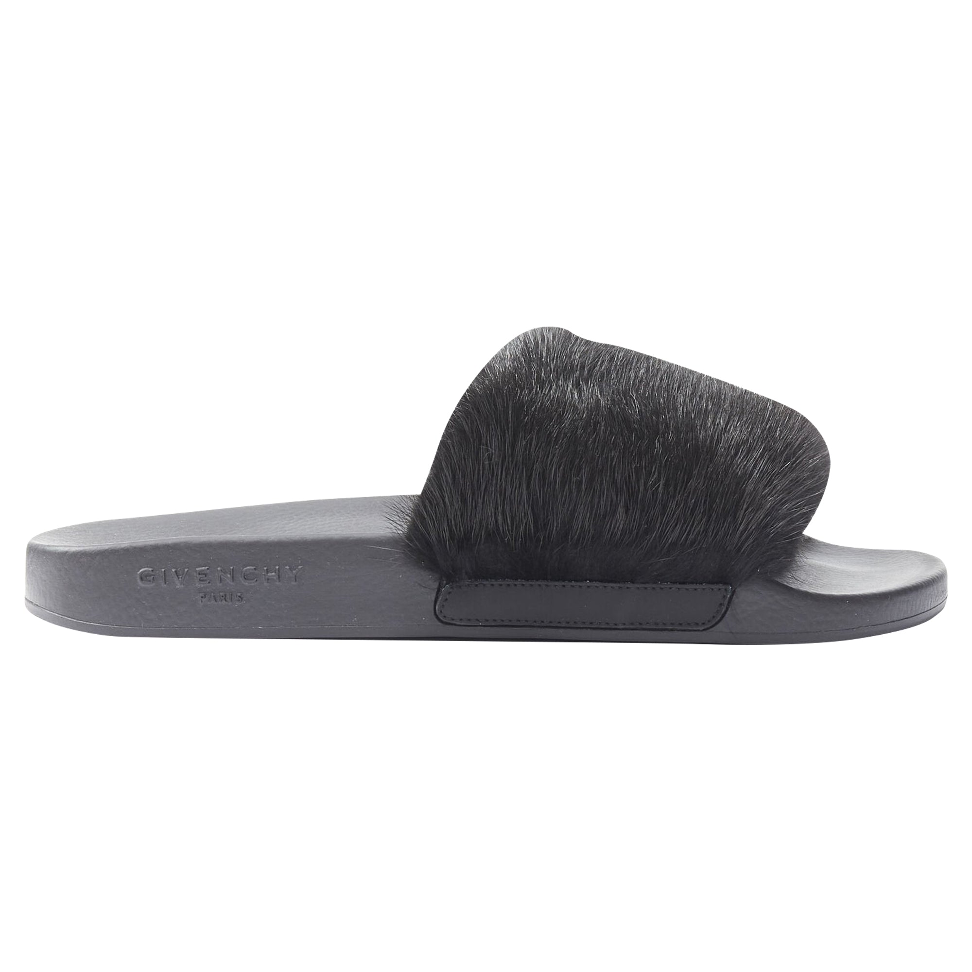 Women's Givenchy Vison Mink fur pool slides