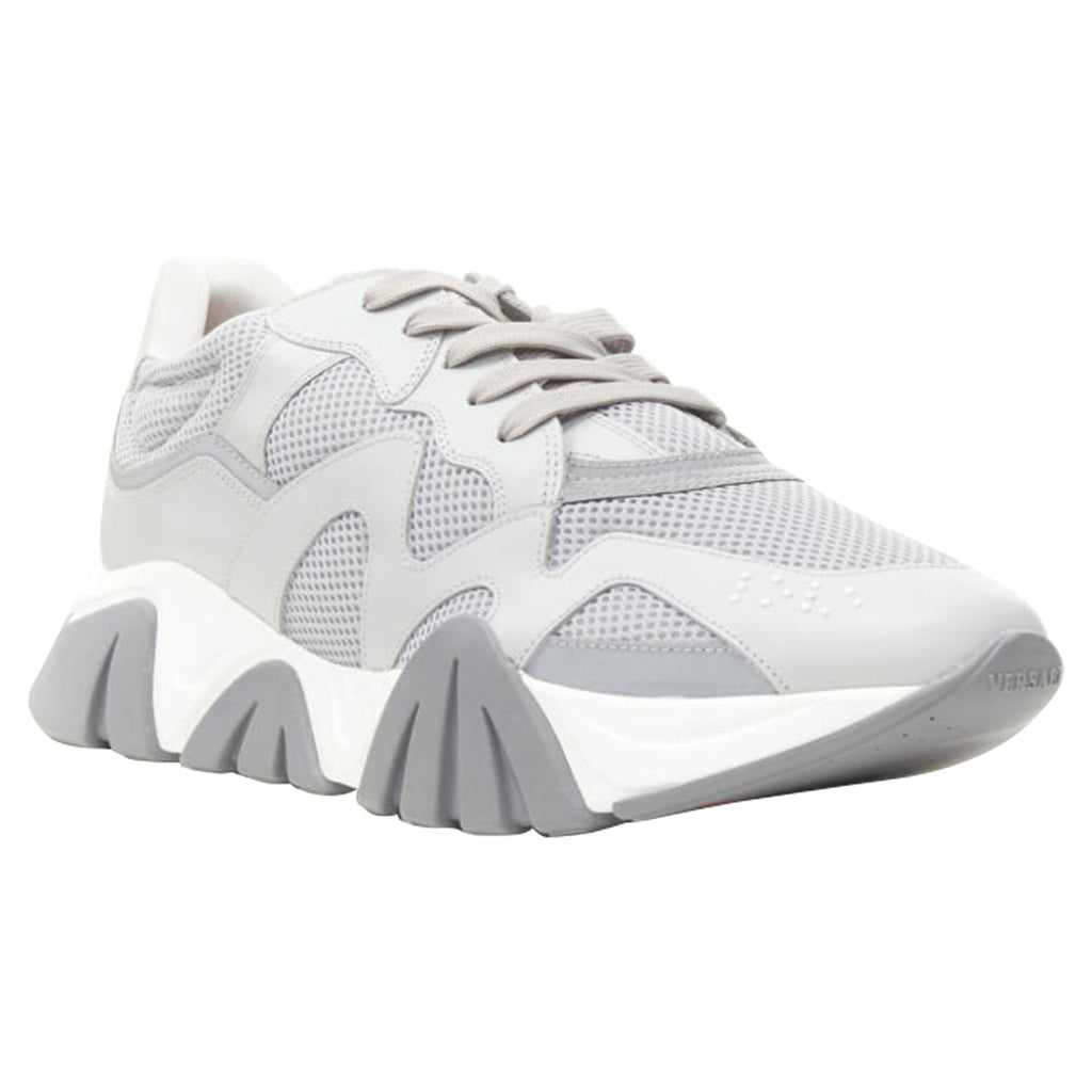 Men's Versace Squalo leather mesh sneakers