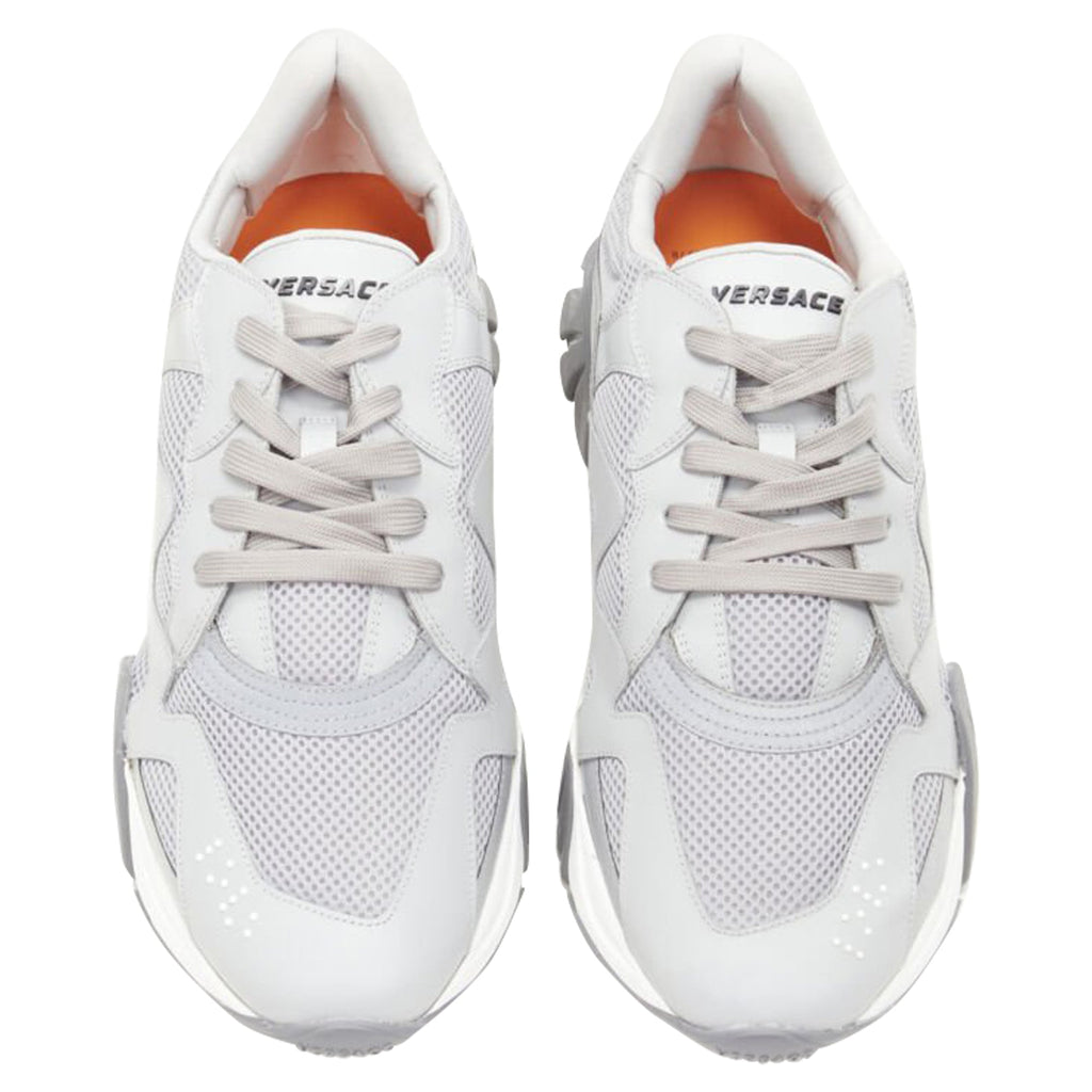 Men's Versace Squalo leather mesh sneakers