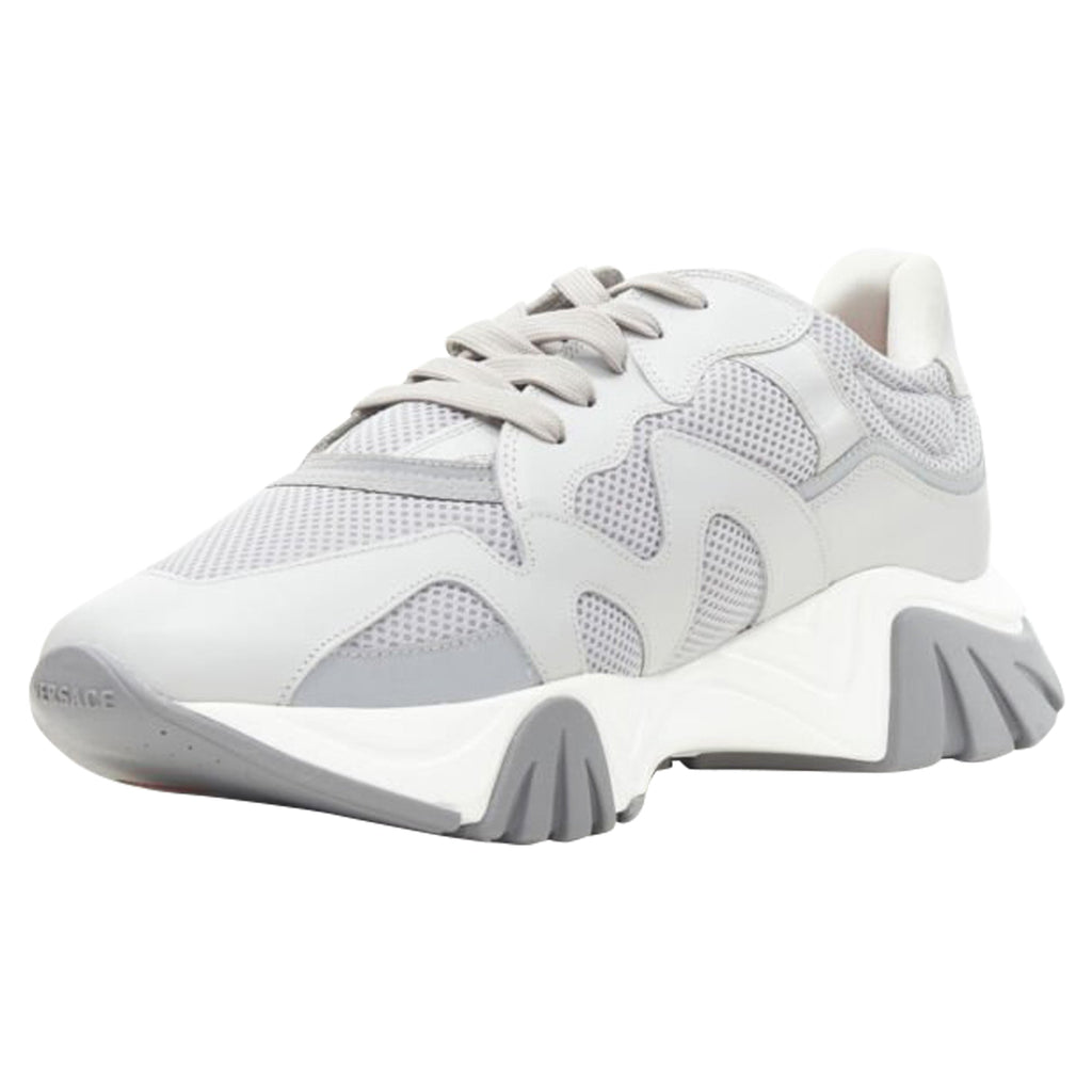 Men's Versace Squalo leather mesh sneakers