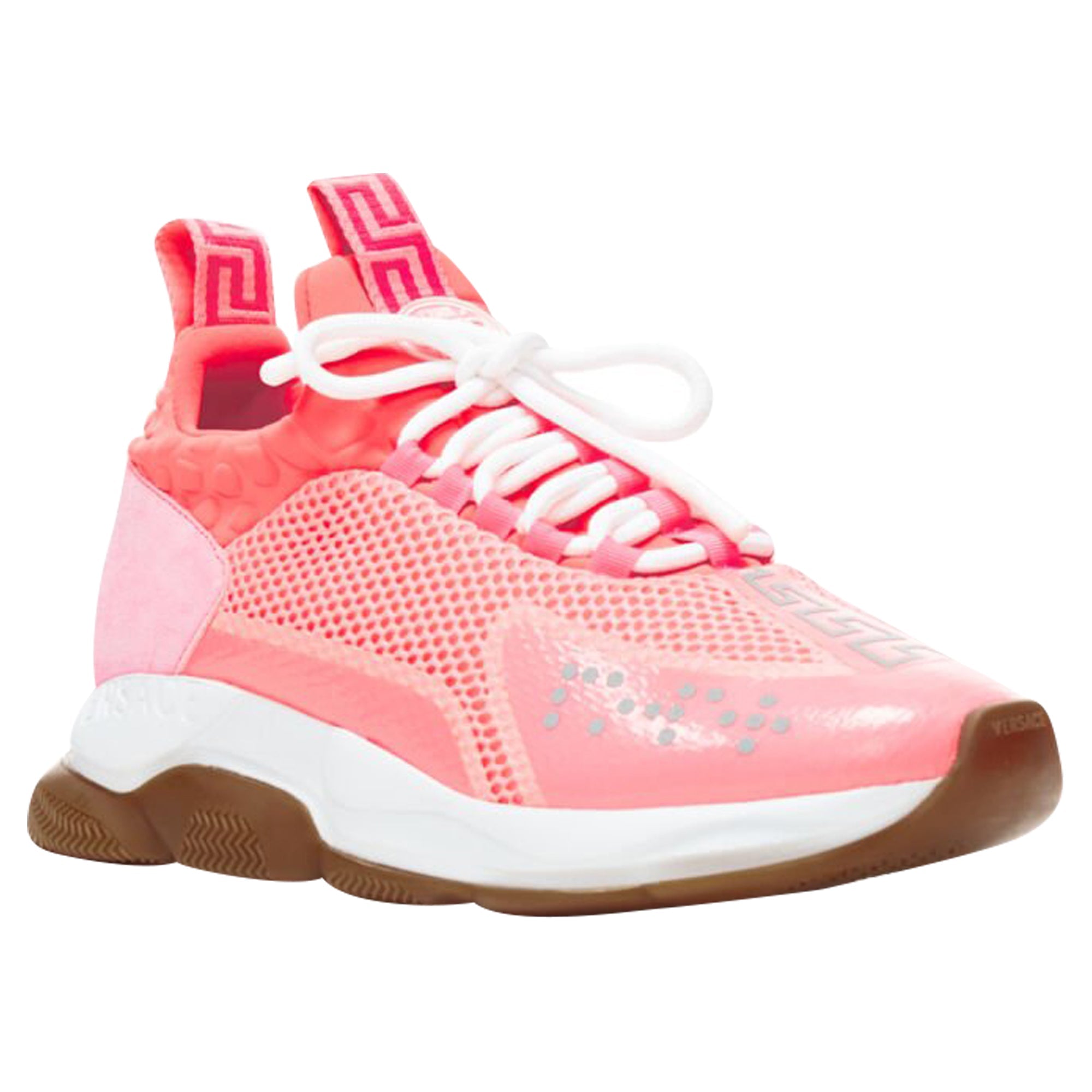 Men's Versace Cross Chainer fluorescent neon mesh low top sneaker