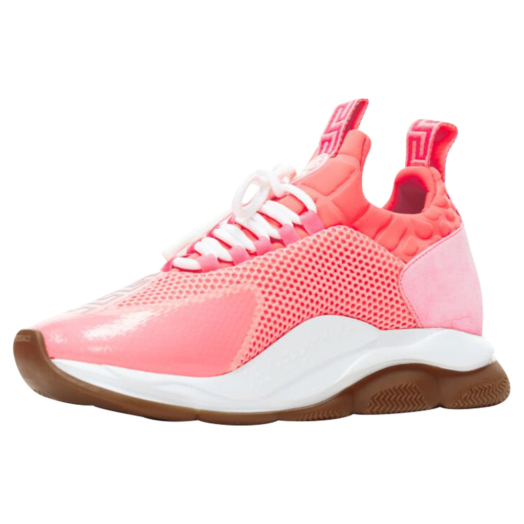 Men's Versace Cross Chainer fluorescent neon mesh low top sneaker