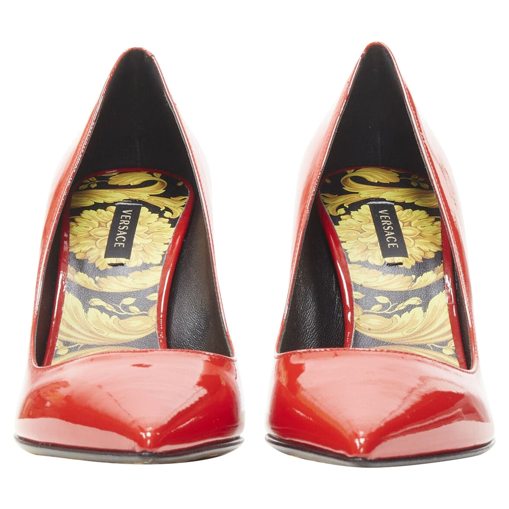 Women's Versace Hibiscus Barocco Medusa stud pump