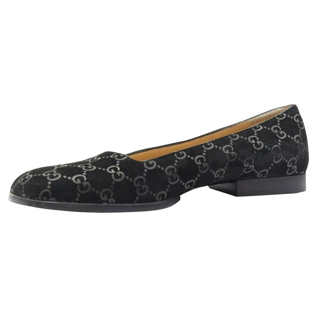 Women's Gucci monogram printed suede square toe loafer