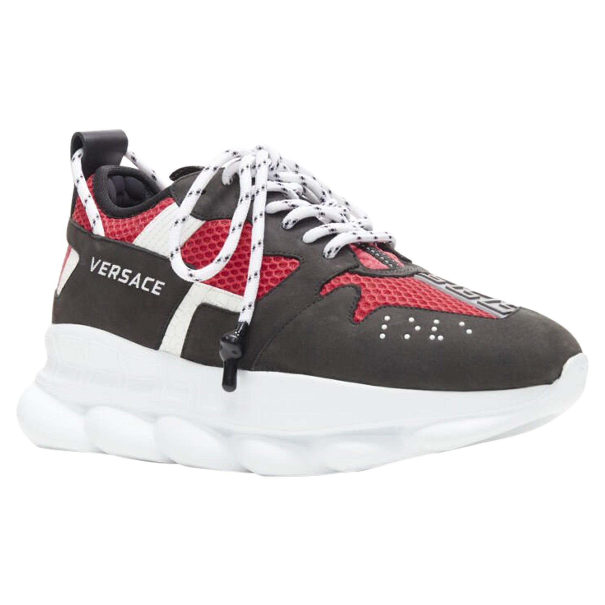 Men's Versace Chain Reaction suede low top chunky sneaker