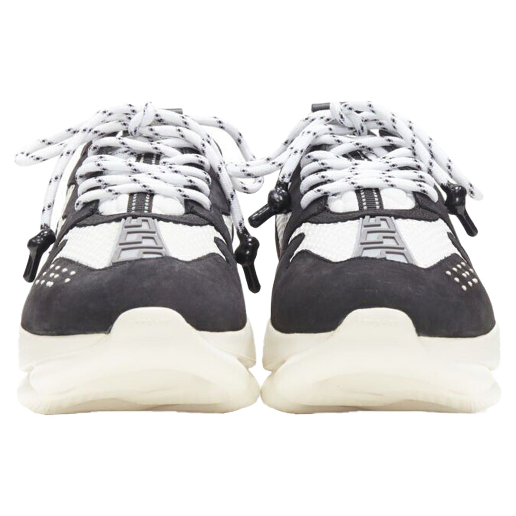 Men's Versace Chain Reaction suede mesh low chunky sneaker