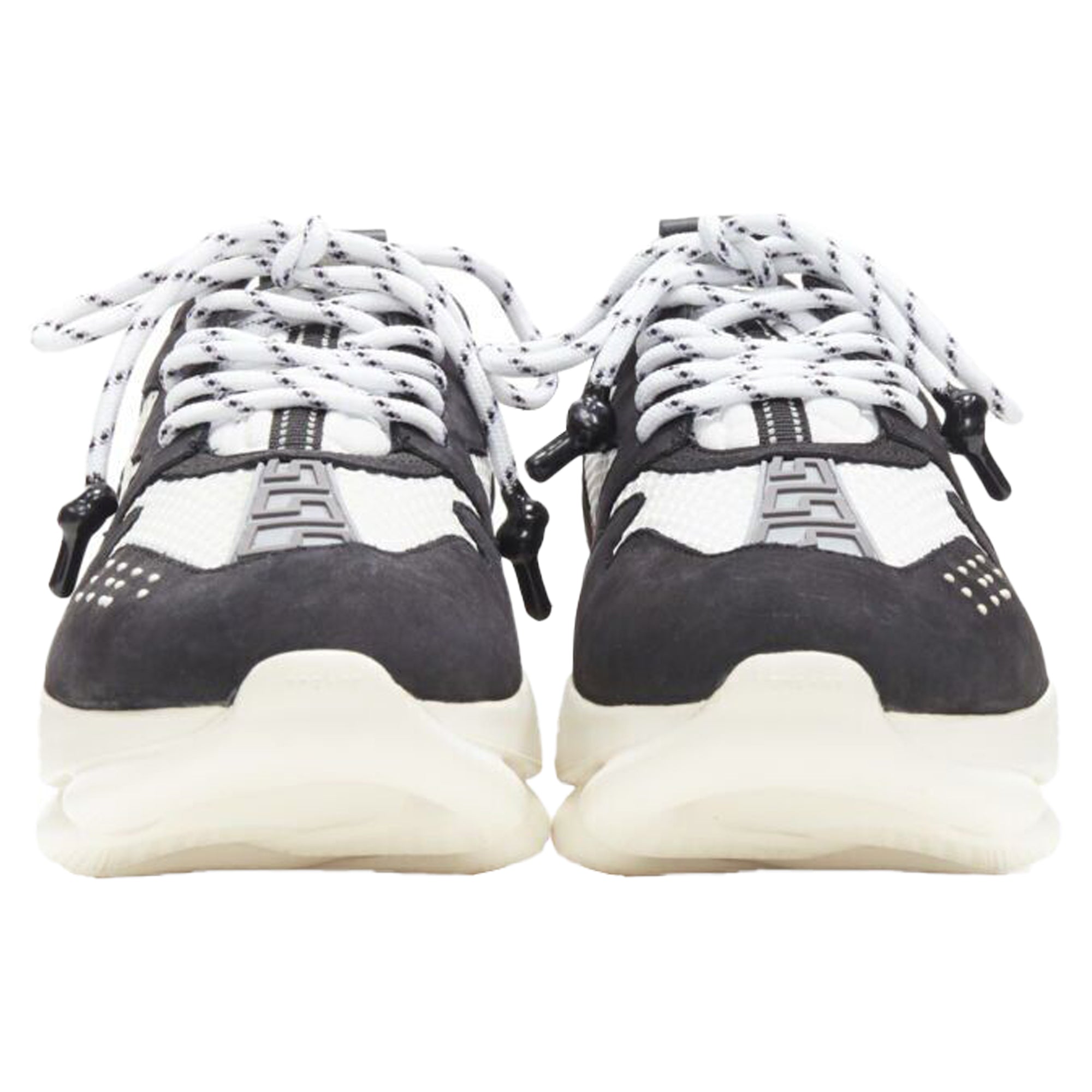 Men's Versace Chain Reaction suede mesh low chunky sneaker