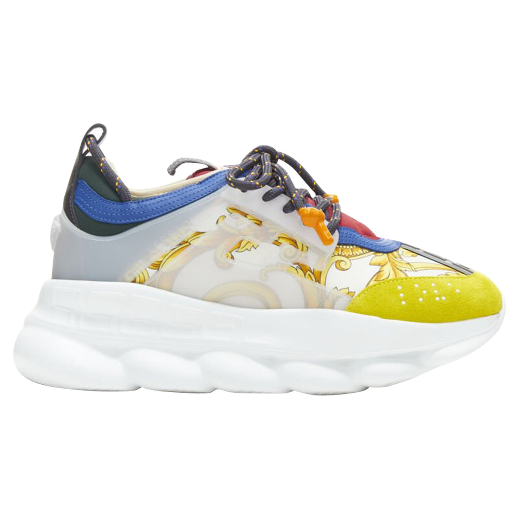 Men's Versace Chain Reaction barocco twill suede sneaker