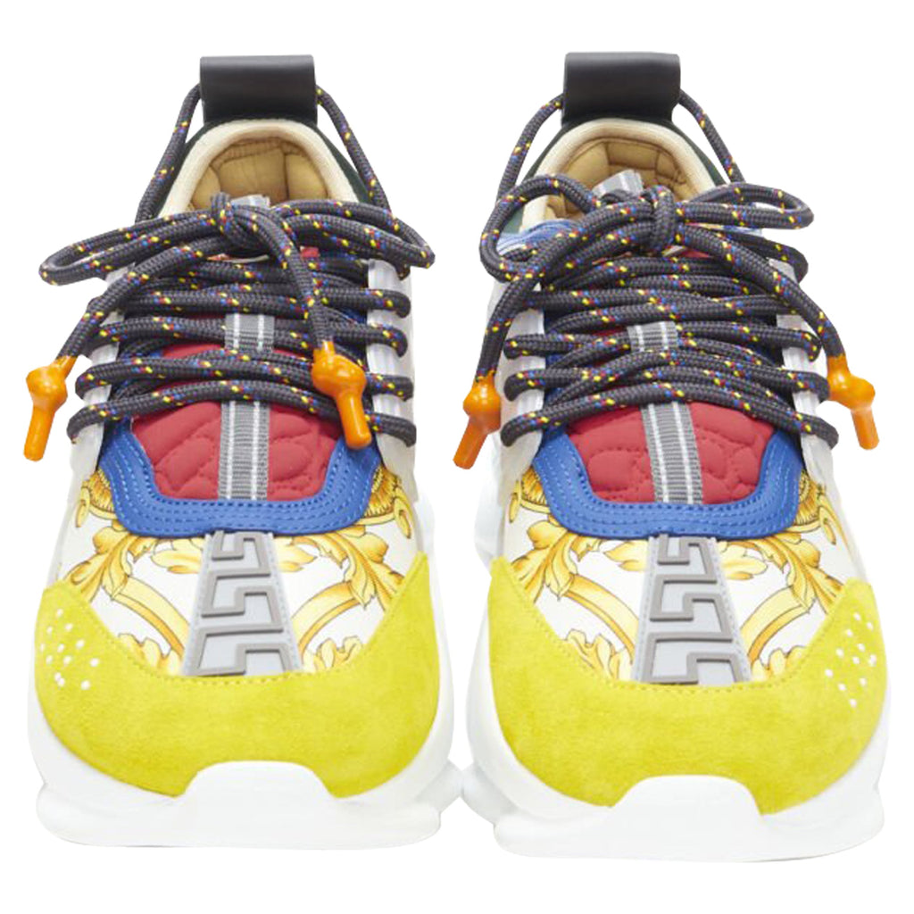 Men's Versace Chain Reaction barocco twill suede sneaker