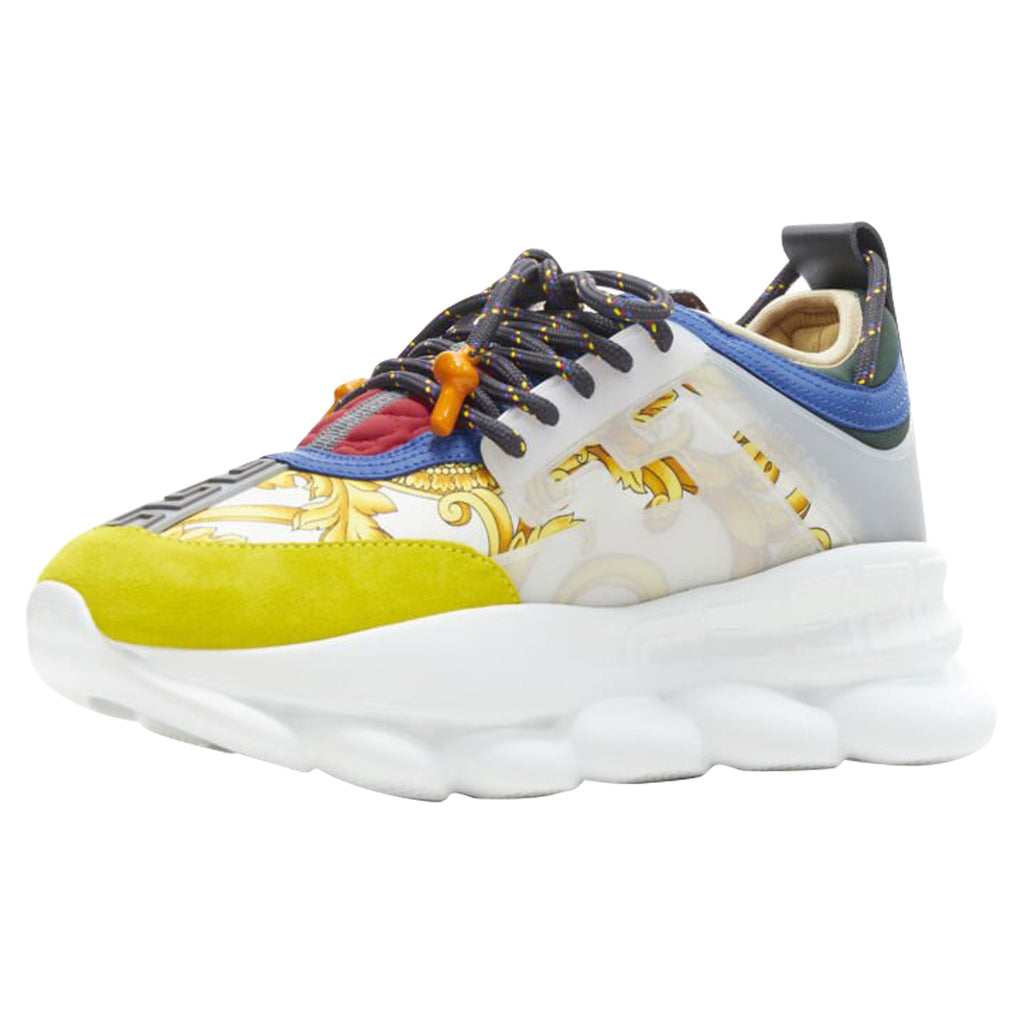 Men's Versace Chain Reaction barocco twill suede sneaker