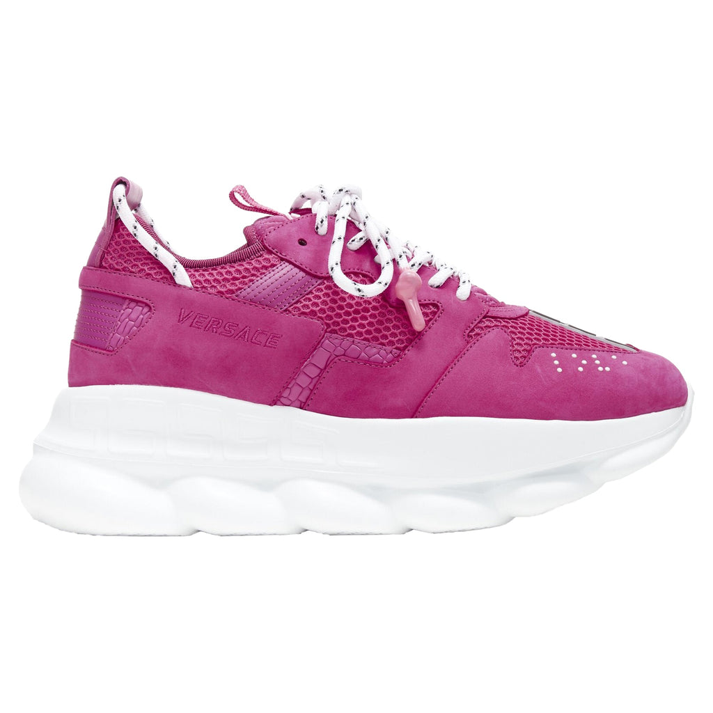Men's Versace Chain Reaction Blowzy all suede low top chunky sneaker